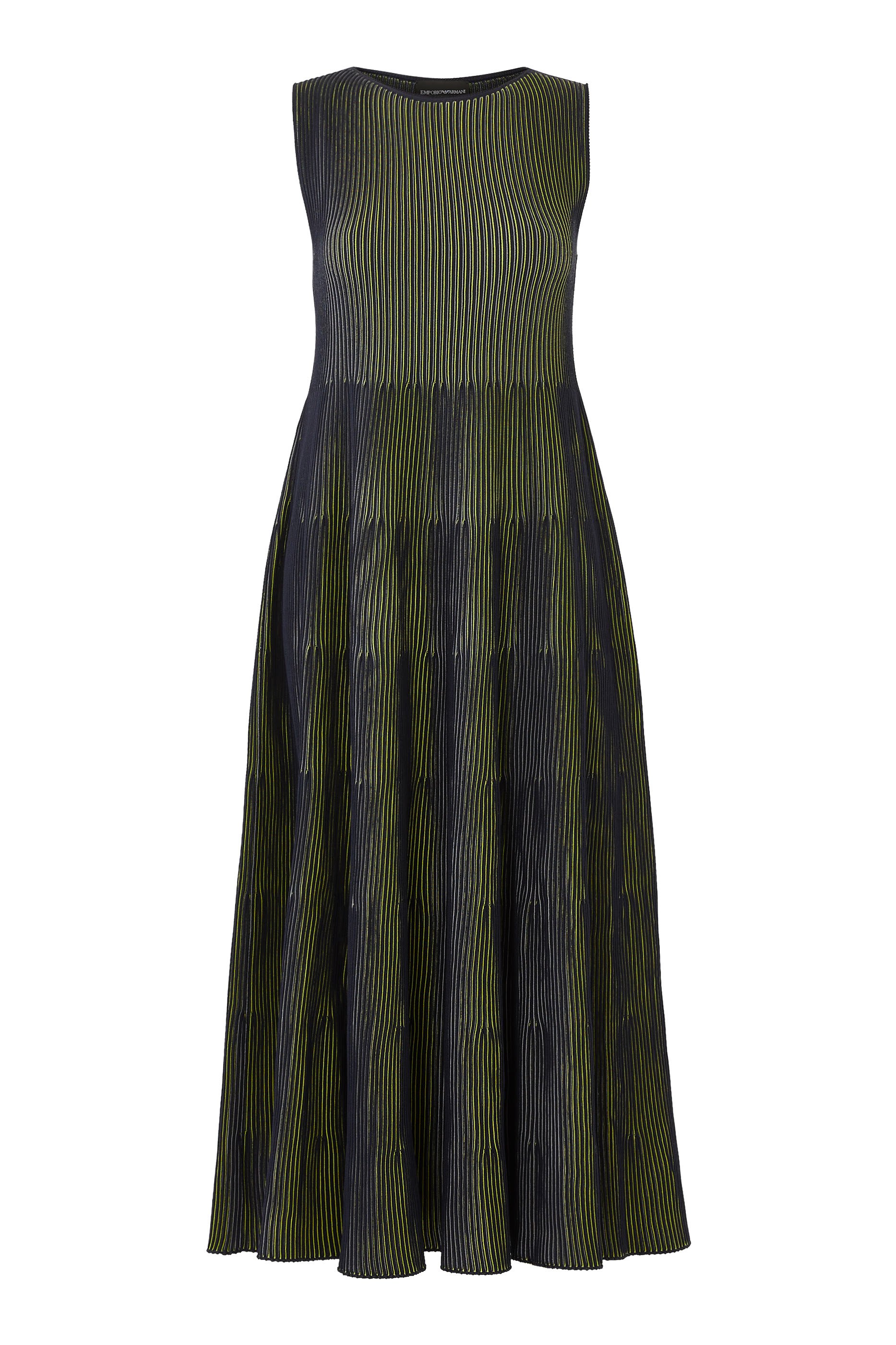 Striped Pleated Midi Dress