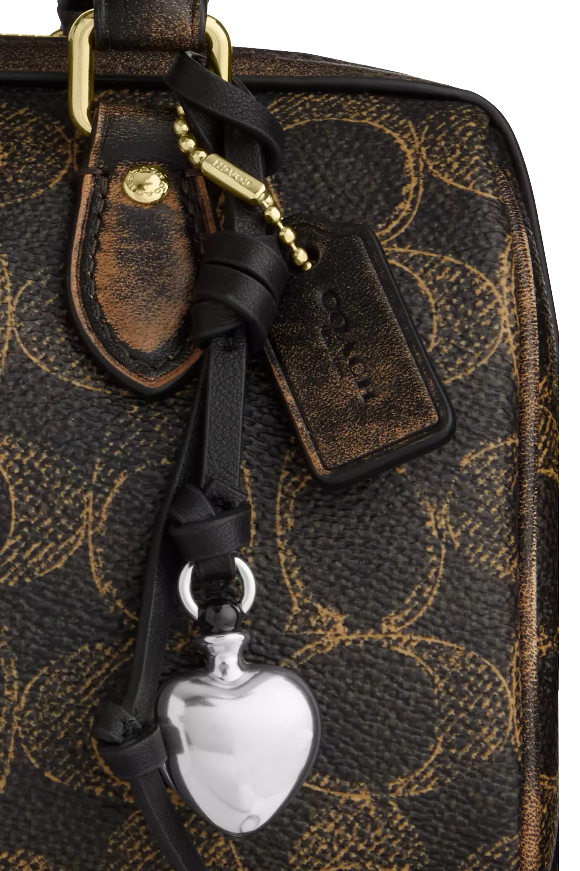 Mini Rowan Crossbody Bag in Loved Signature Canvas with Charms 