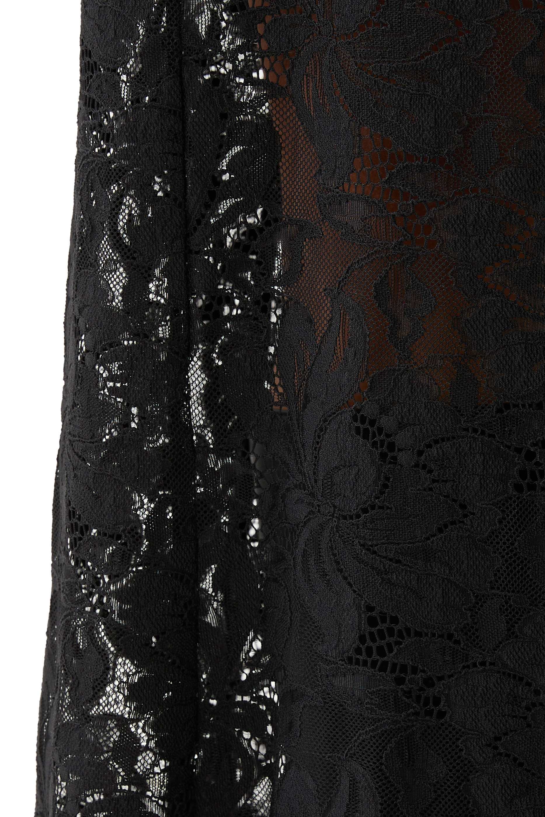 Lace-Trimmed Maxi Dress