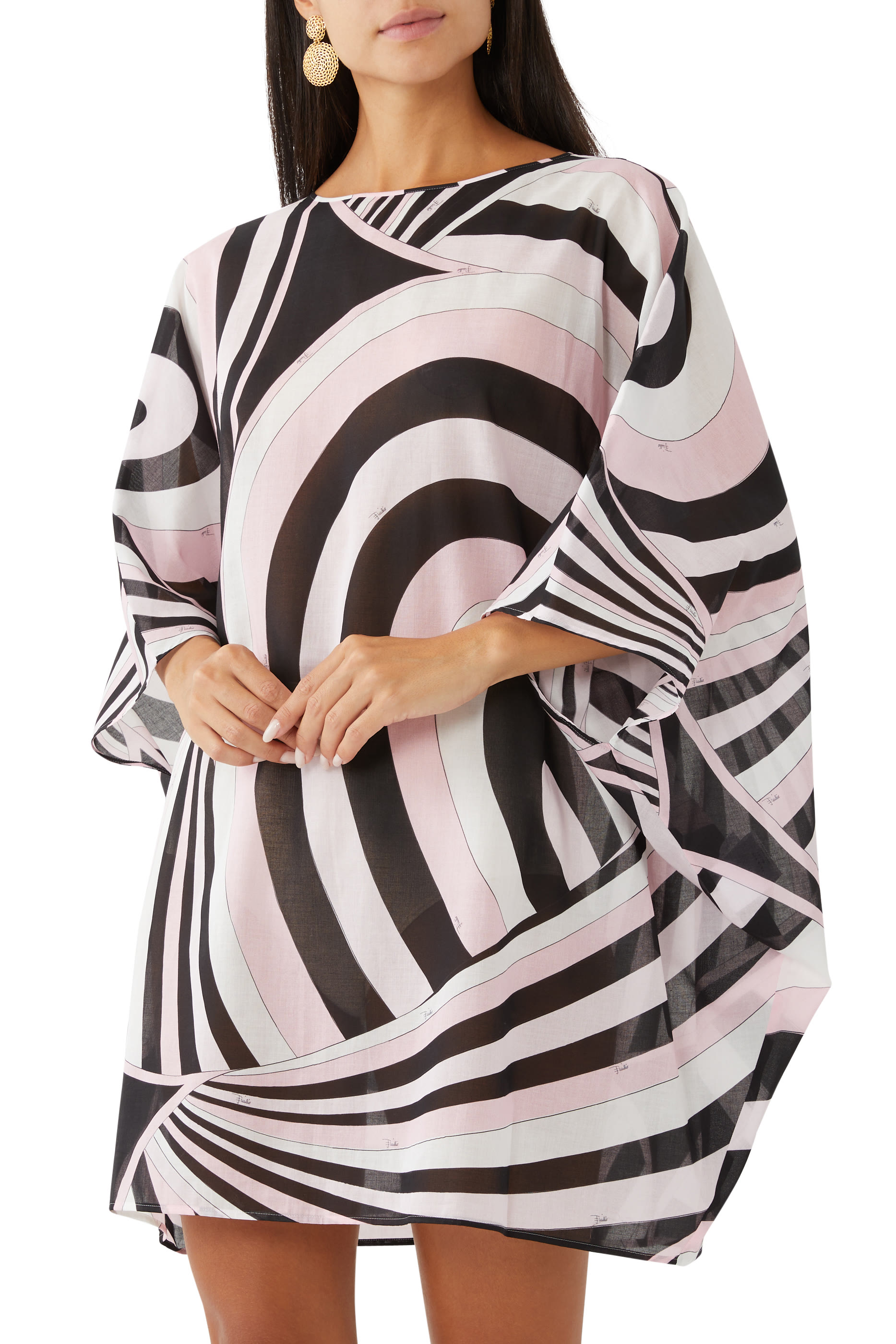 Iride-Print Cotton Kaftan