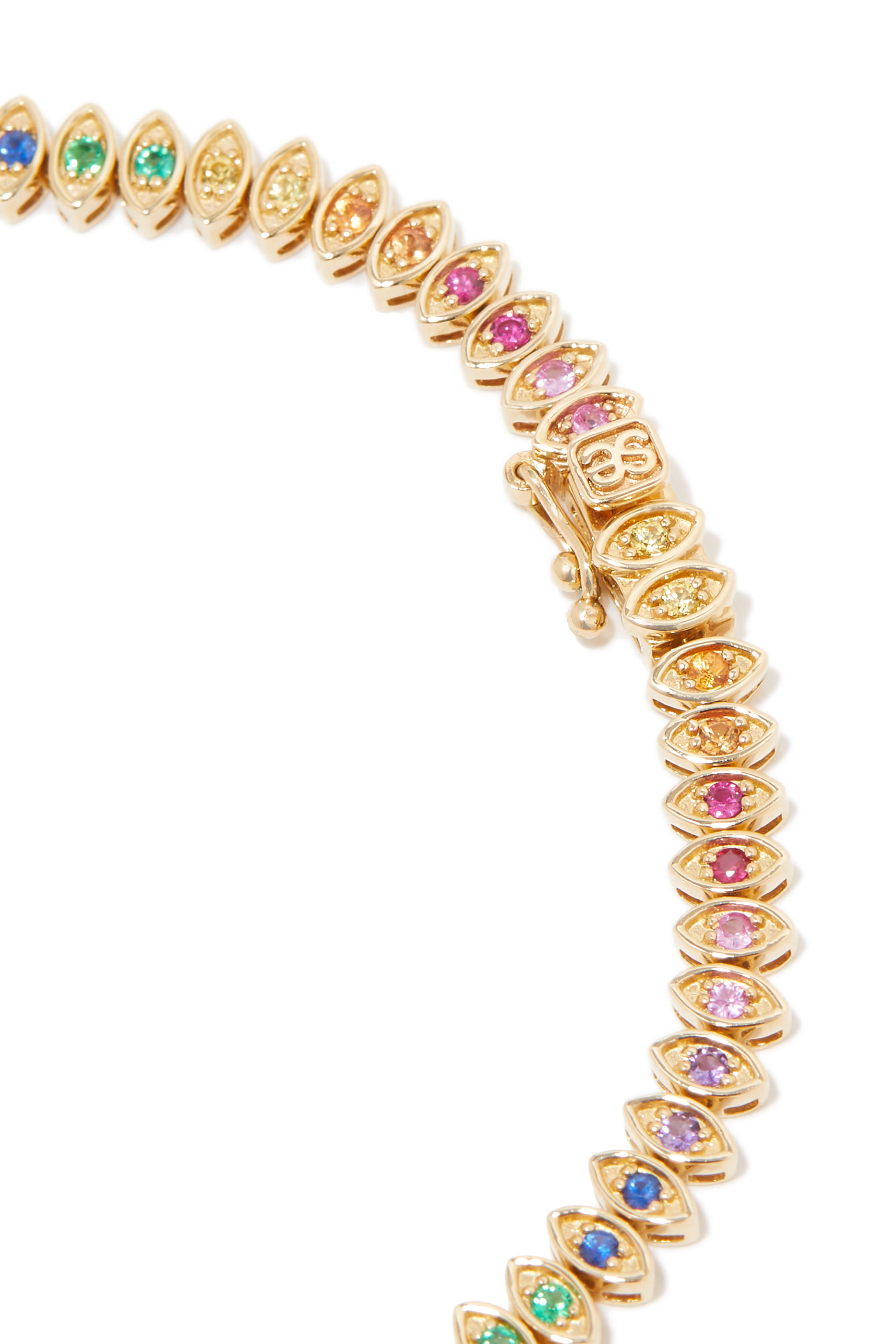 Multi-color Marquis Evil Eye Tennis Bracelet