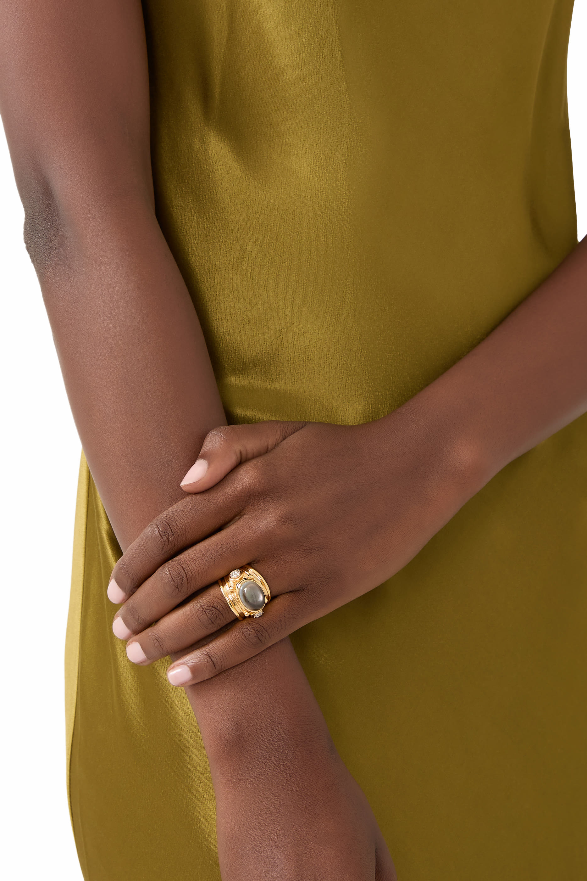 Simone Ring, Gold-Plated Brass