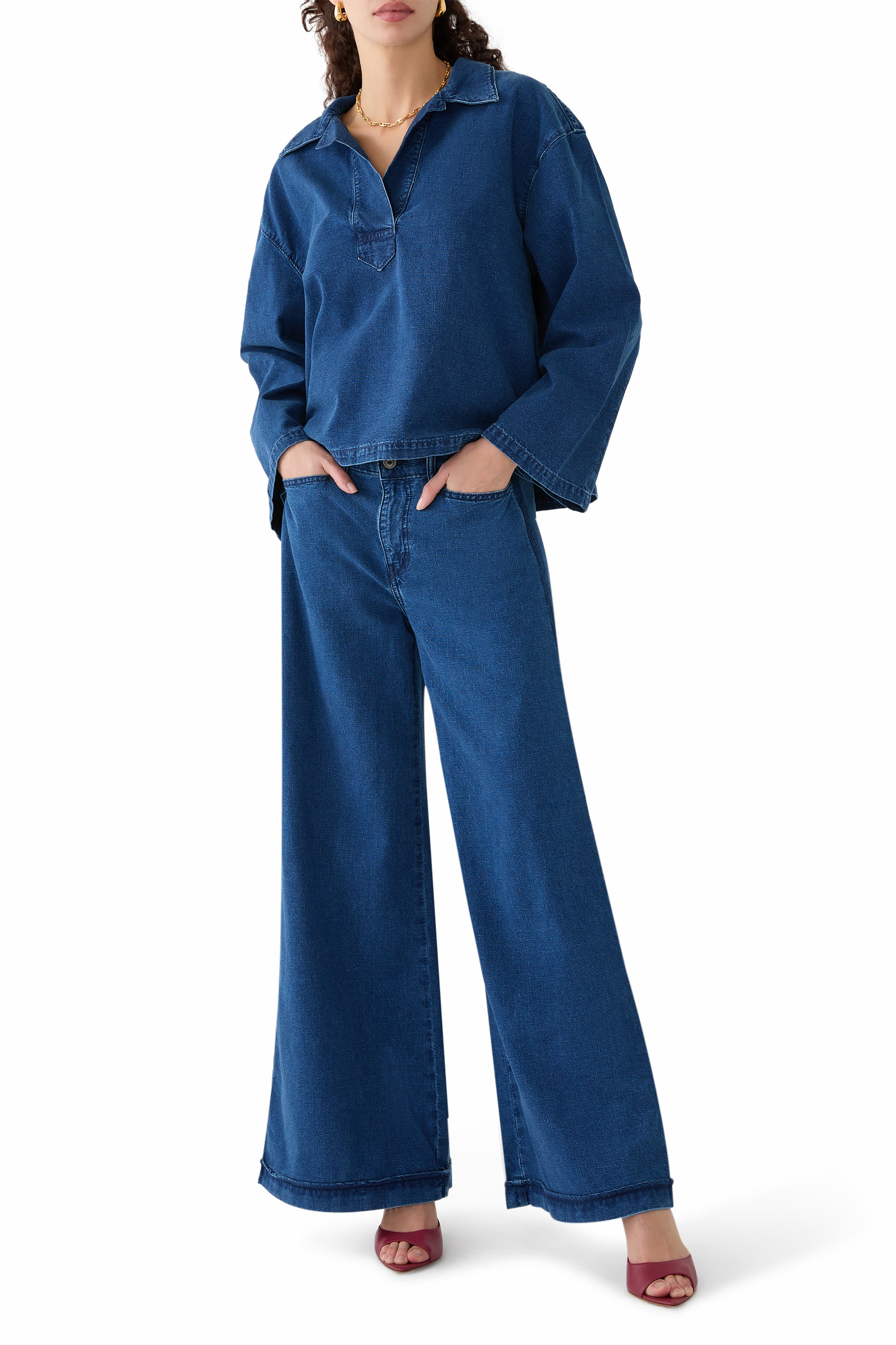 Leigh Mid Wide Long Pants