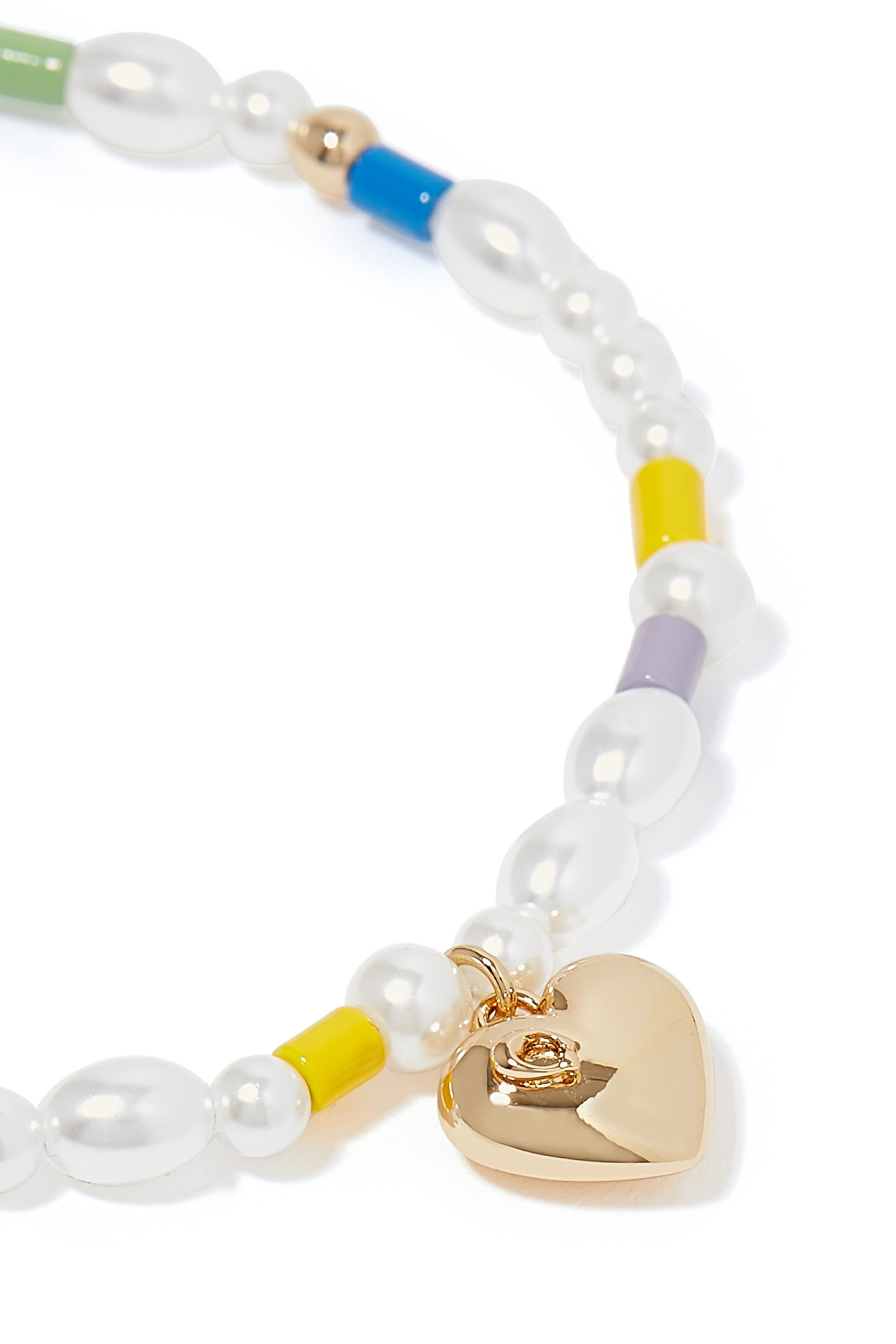 	Pearl Heart Choker Necklace