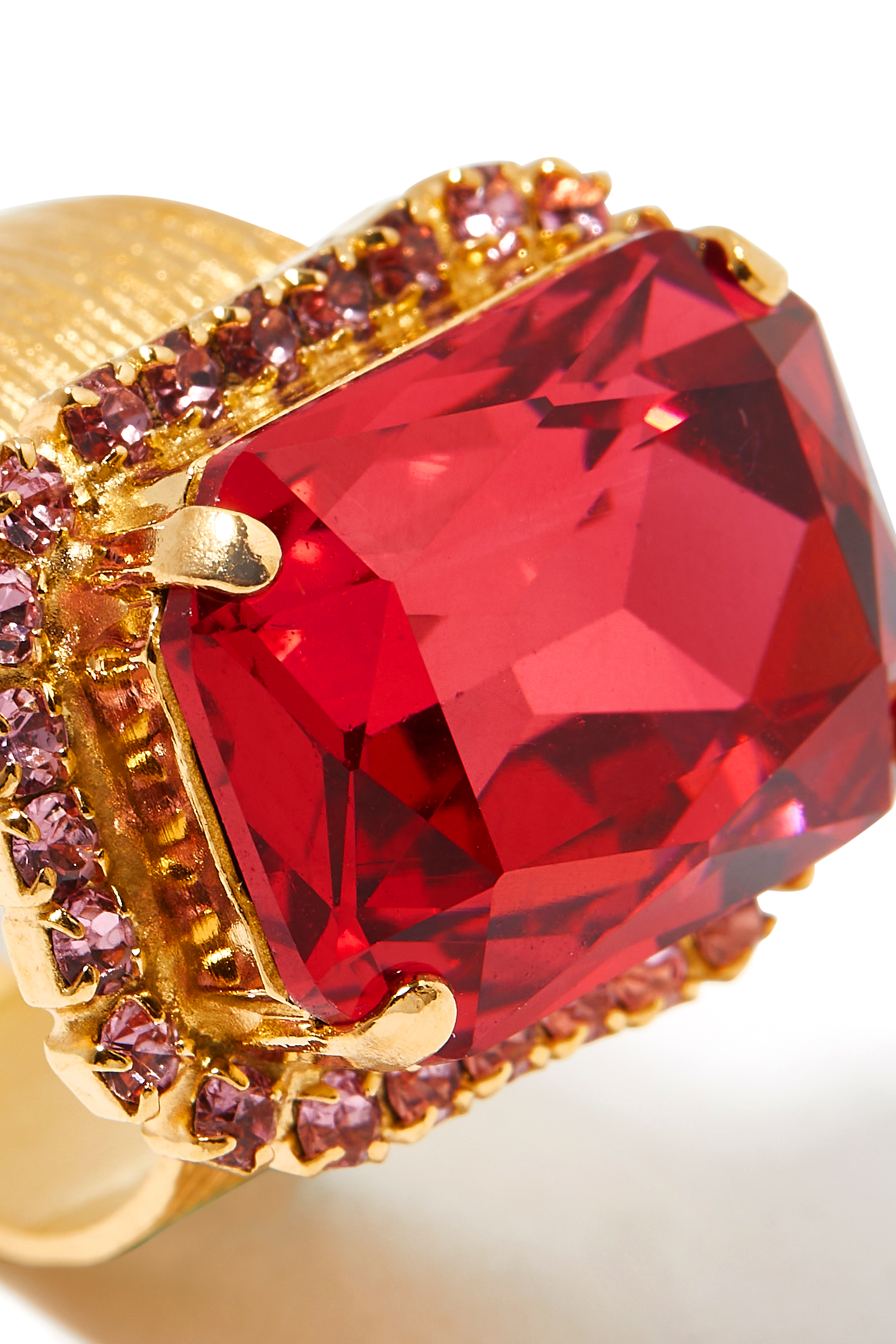 Lydia Cocktail Ring, Brass, 18k Gold/Rhodium Plating & Crystals