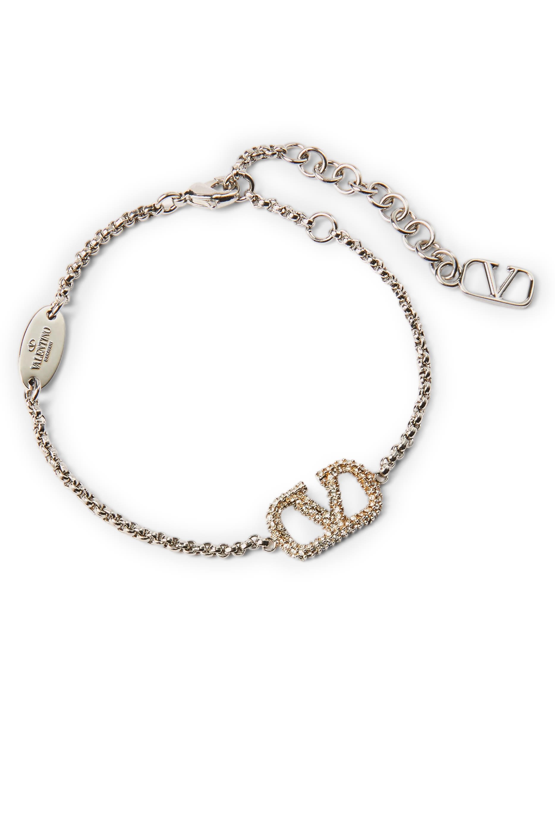  VLogo Signature Strass Bracelet, Metal & Swarovski&reg; Crystals