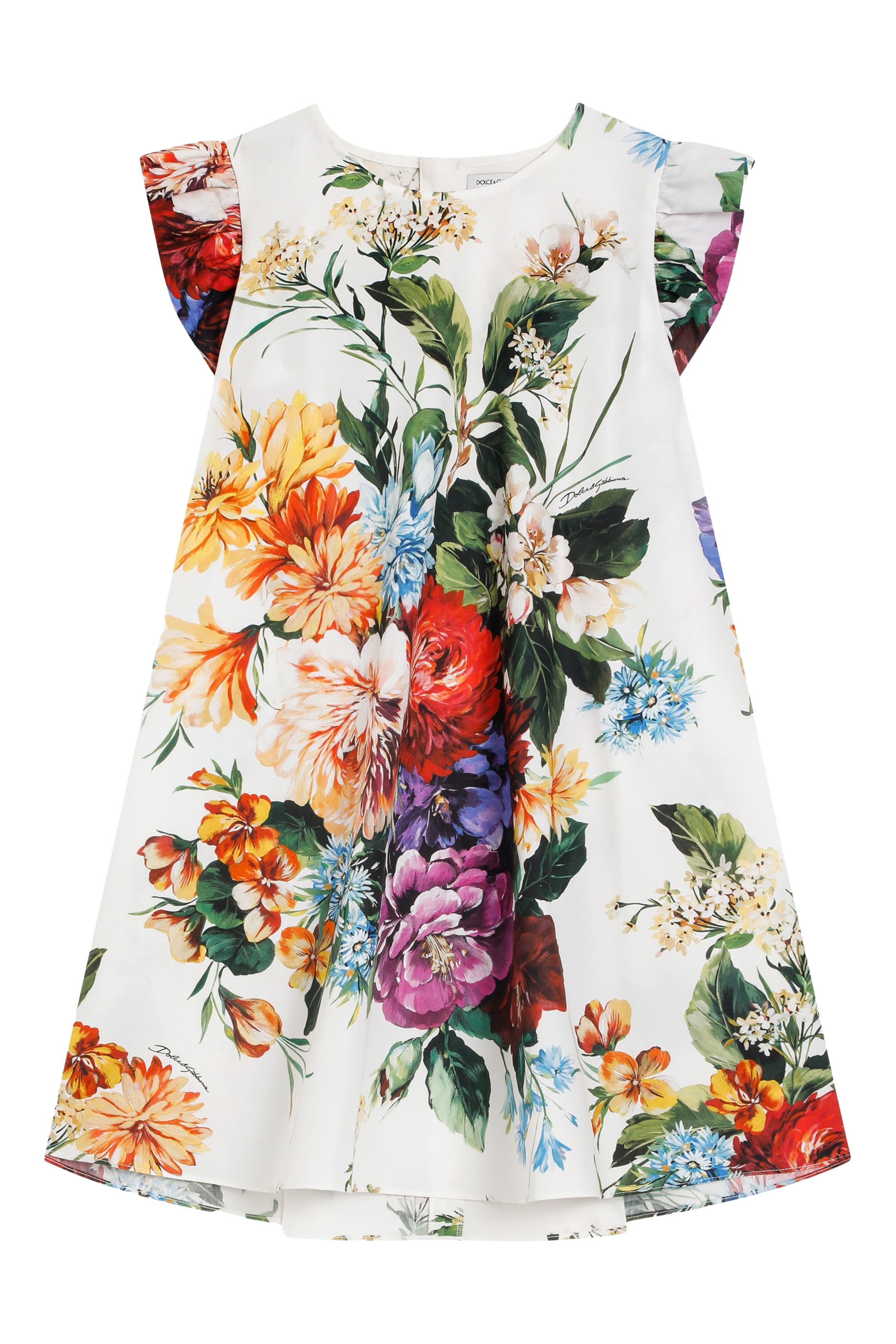 Kids Floral-Print Poplin Dress