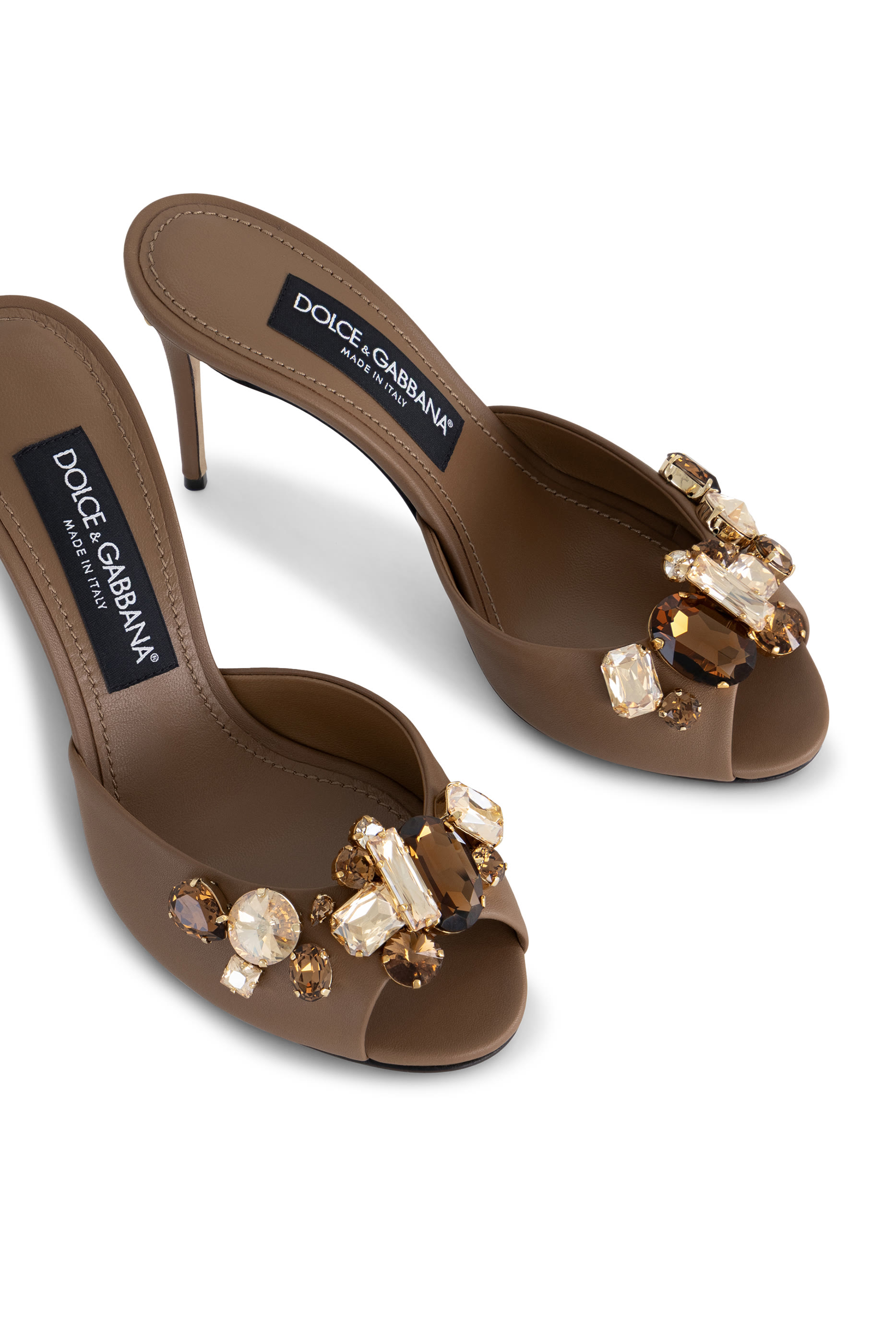 Bezel-Embroidered Sandals 90