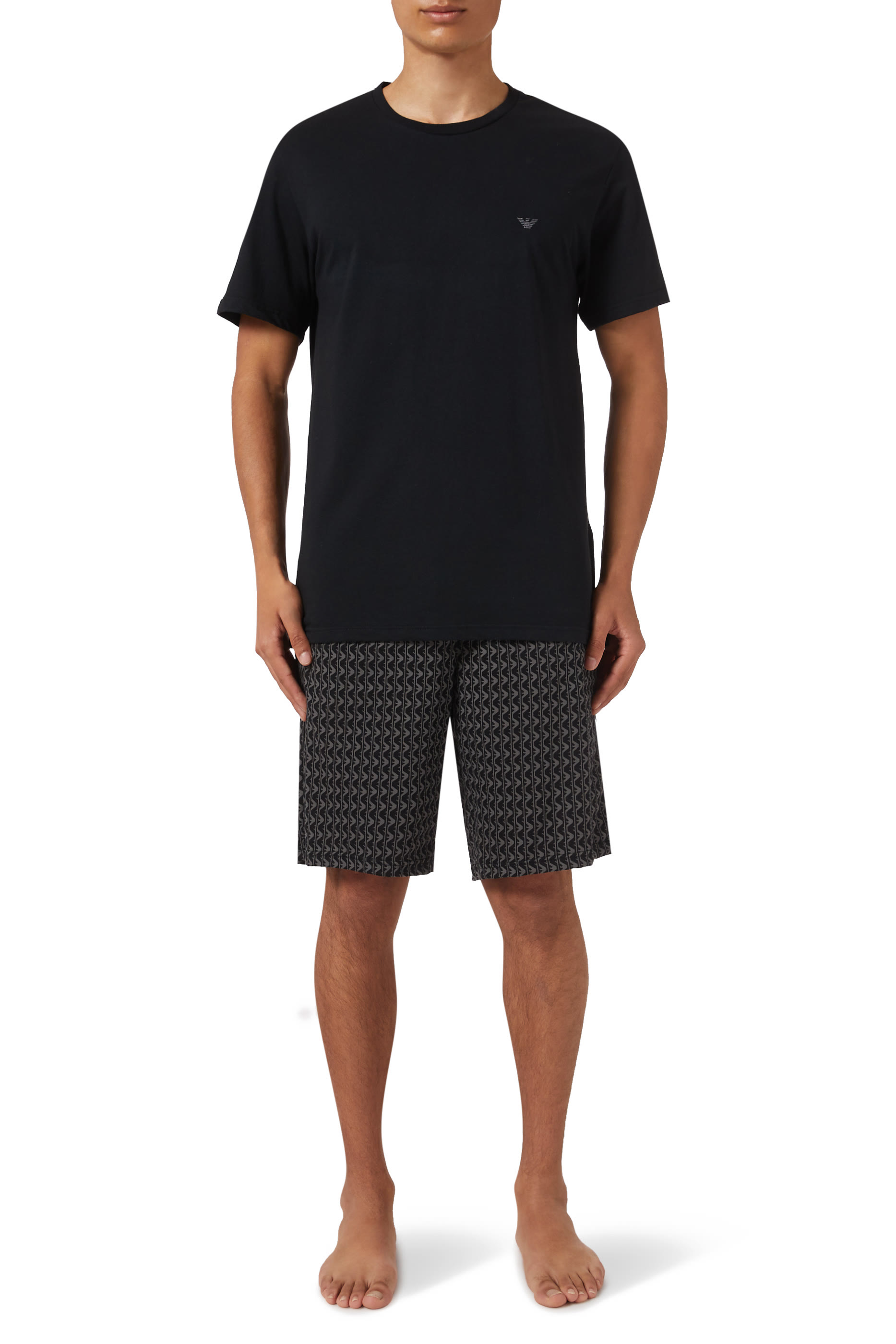 Mixed-Pattern Bermuda Short Pyjamas