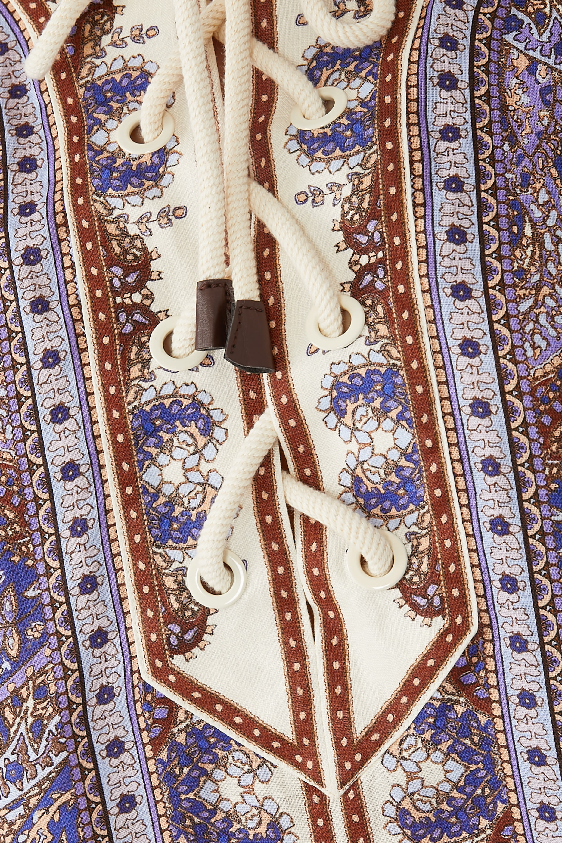 Ottie Eyelet Paisley Mini Dress