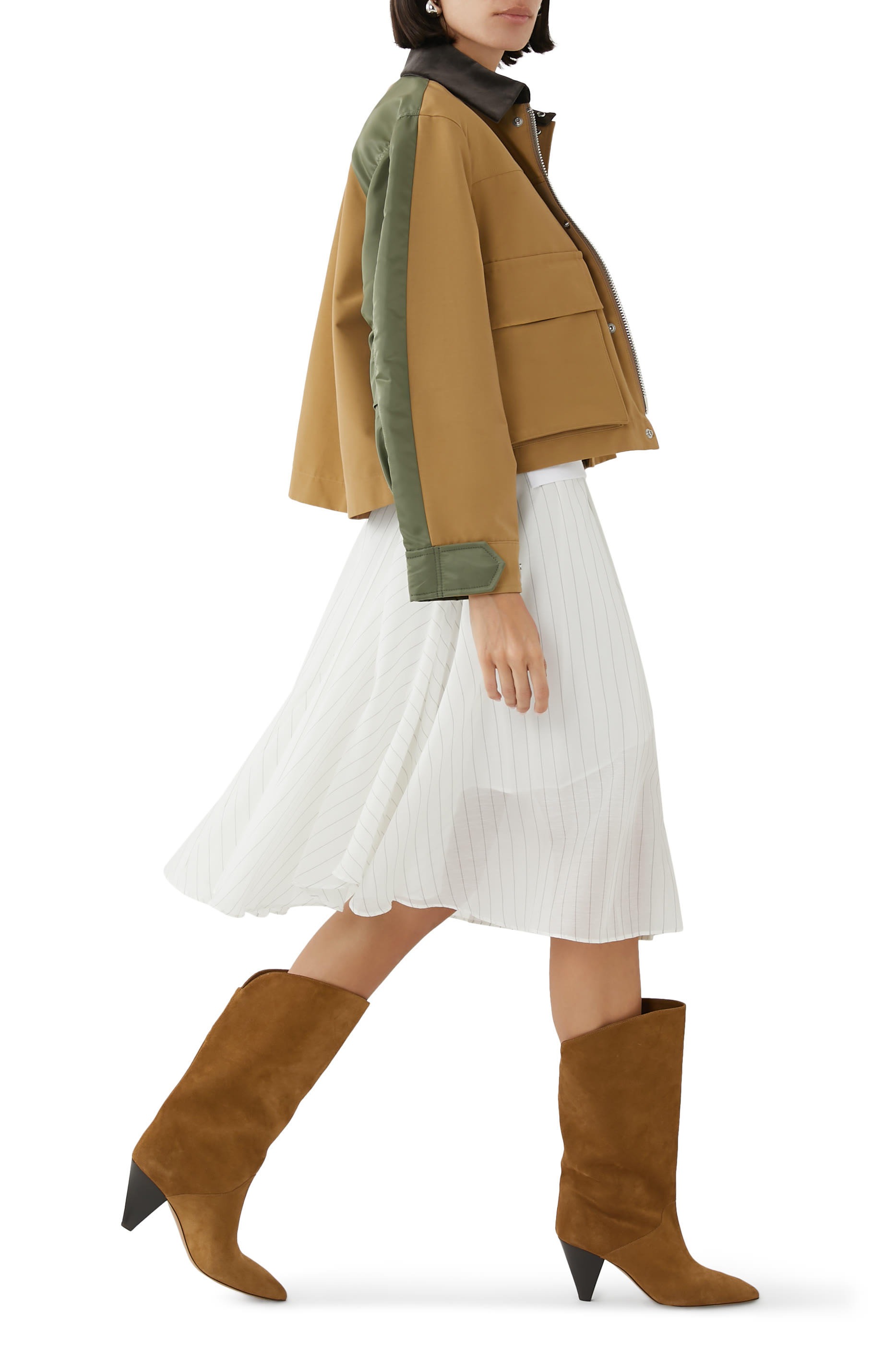 Spun Organza x Cotton Jersey Dress