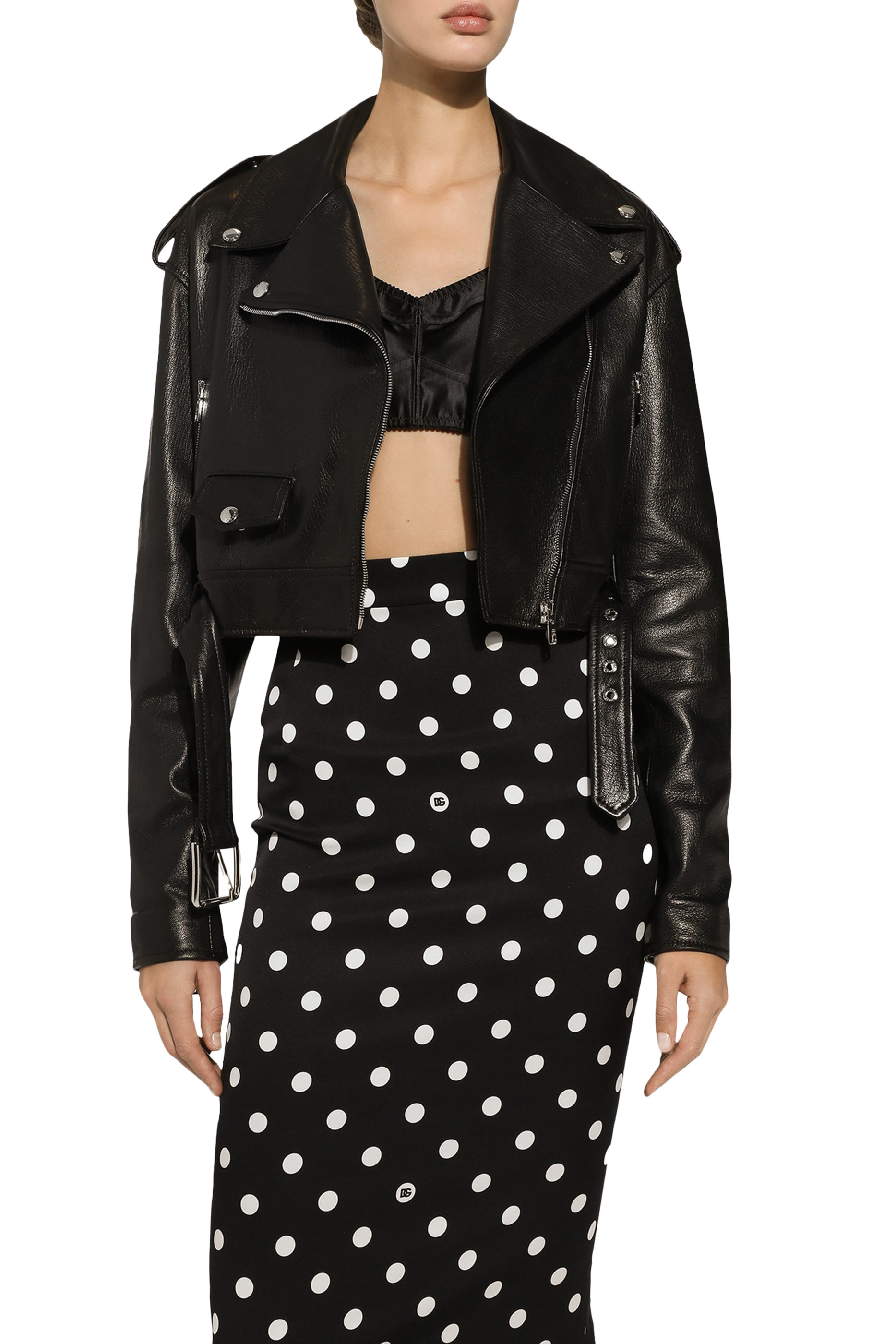 Plongé Nappa Leather Biker Jacket