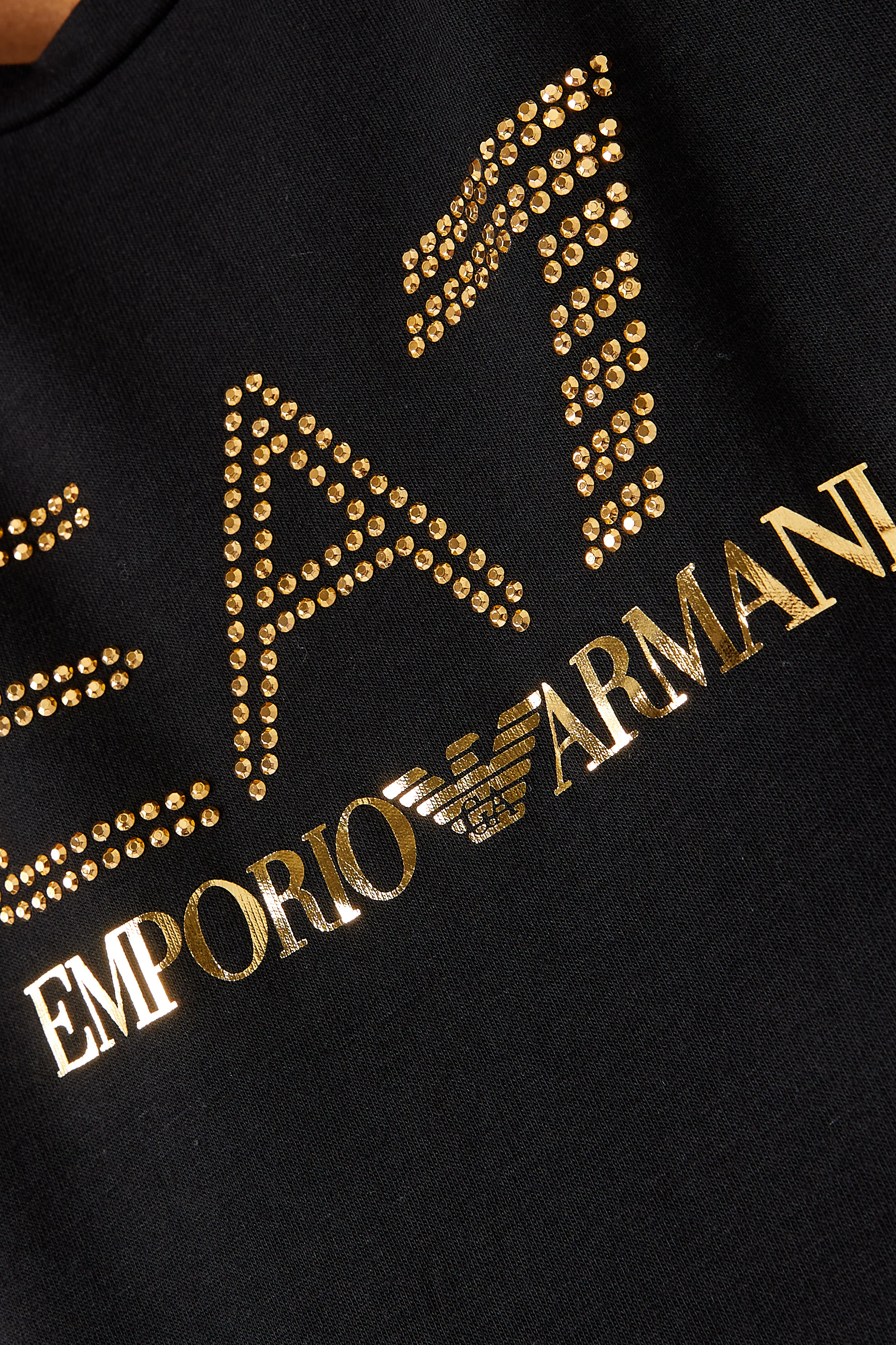 Rhinestone Embellished Logo T-Shirt