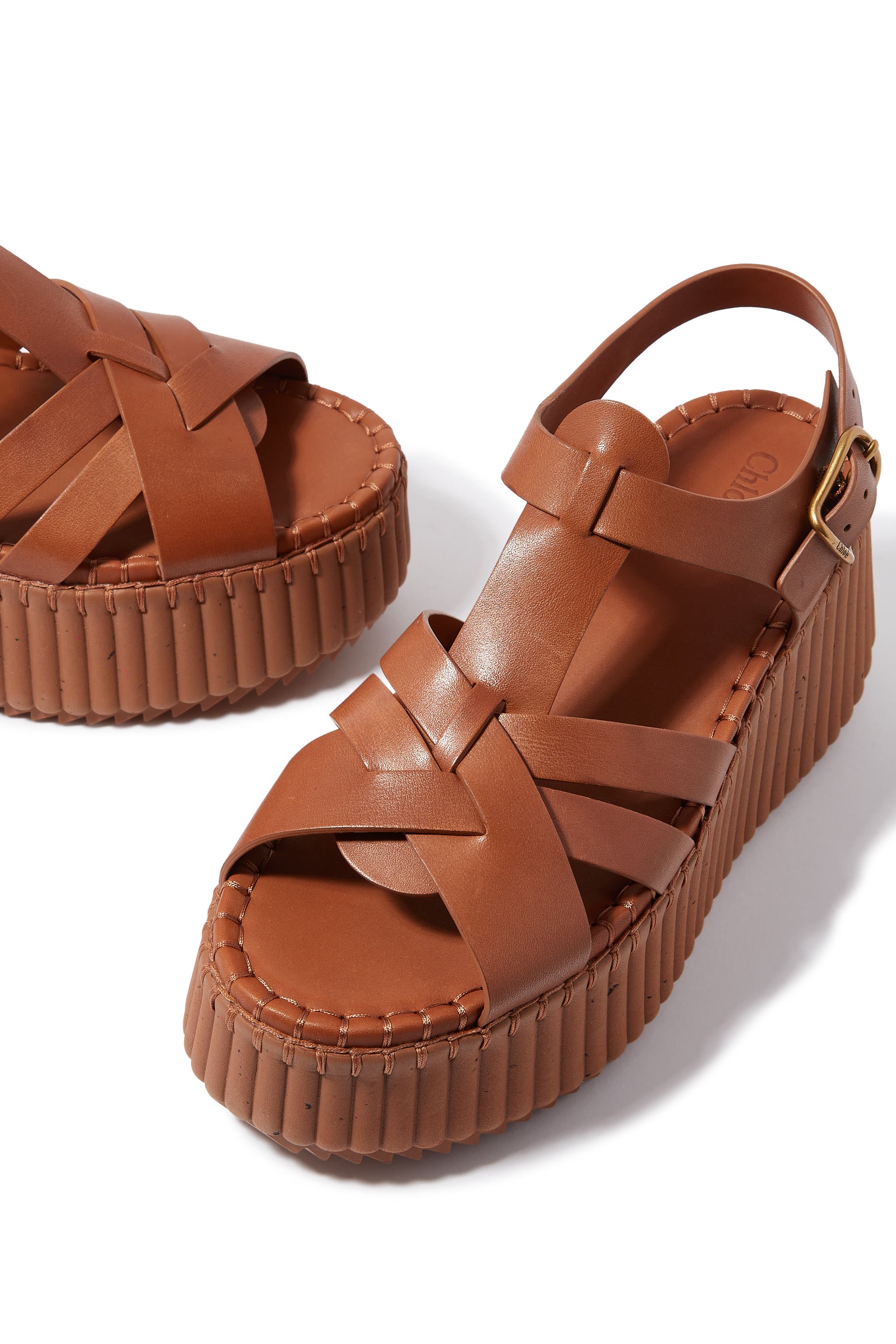 Wedge Leather Sandals