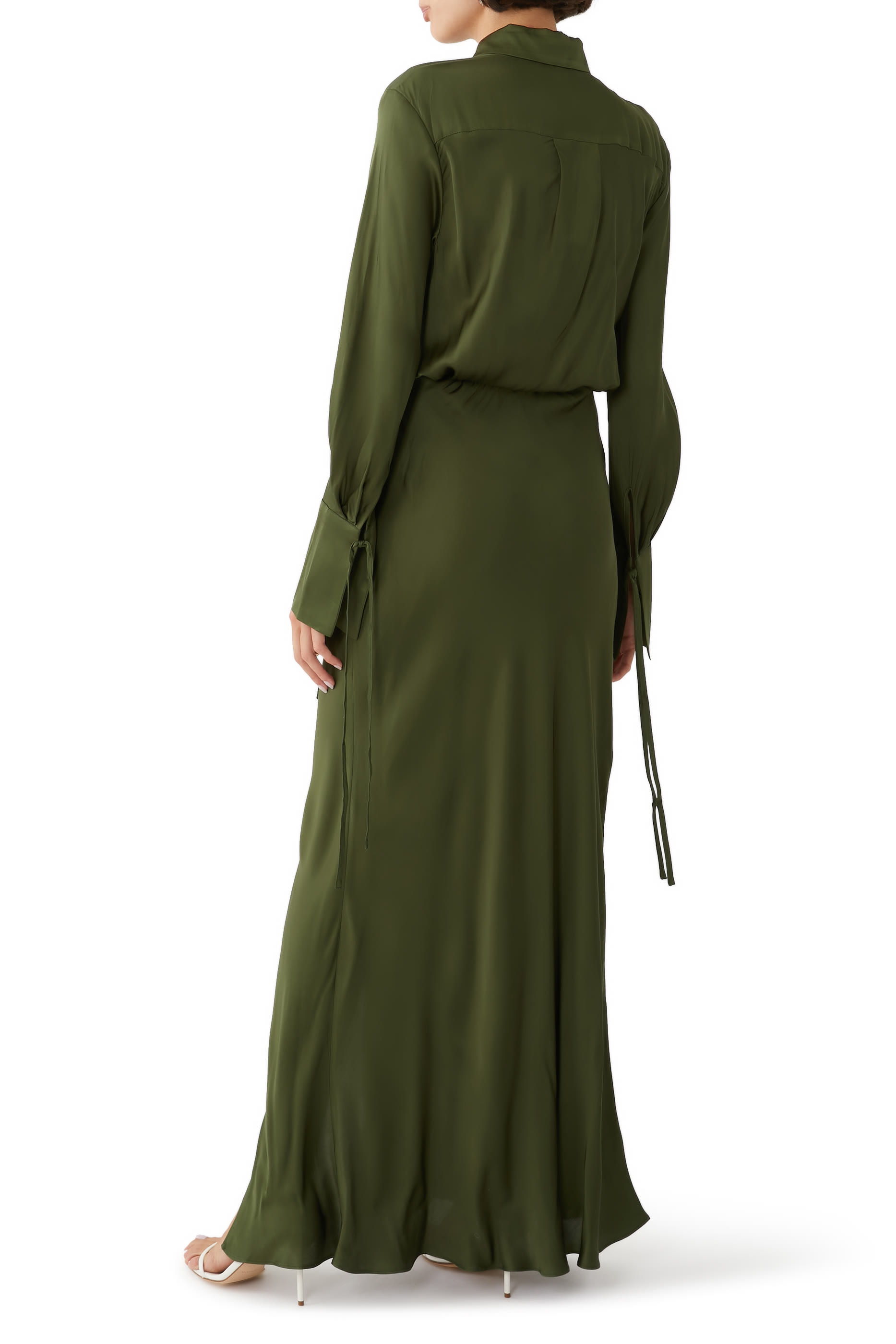 Shae Draped Shirt Maxi Dress