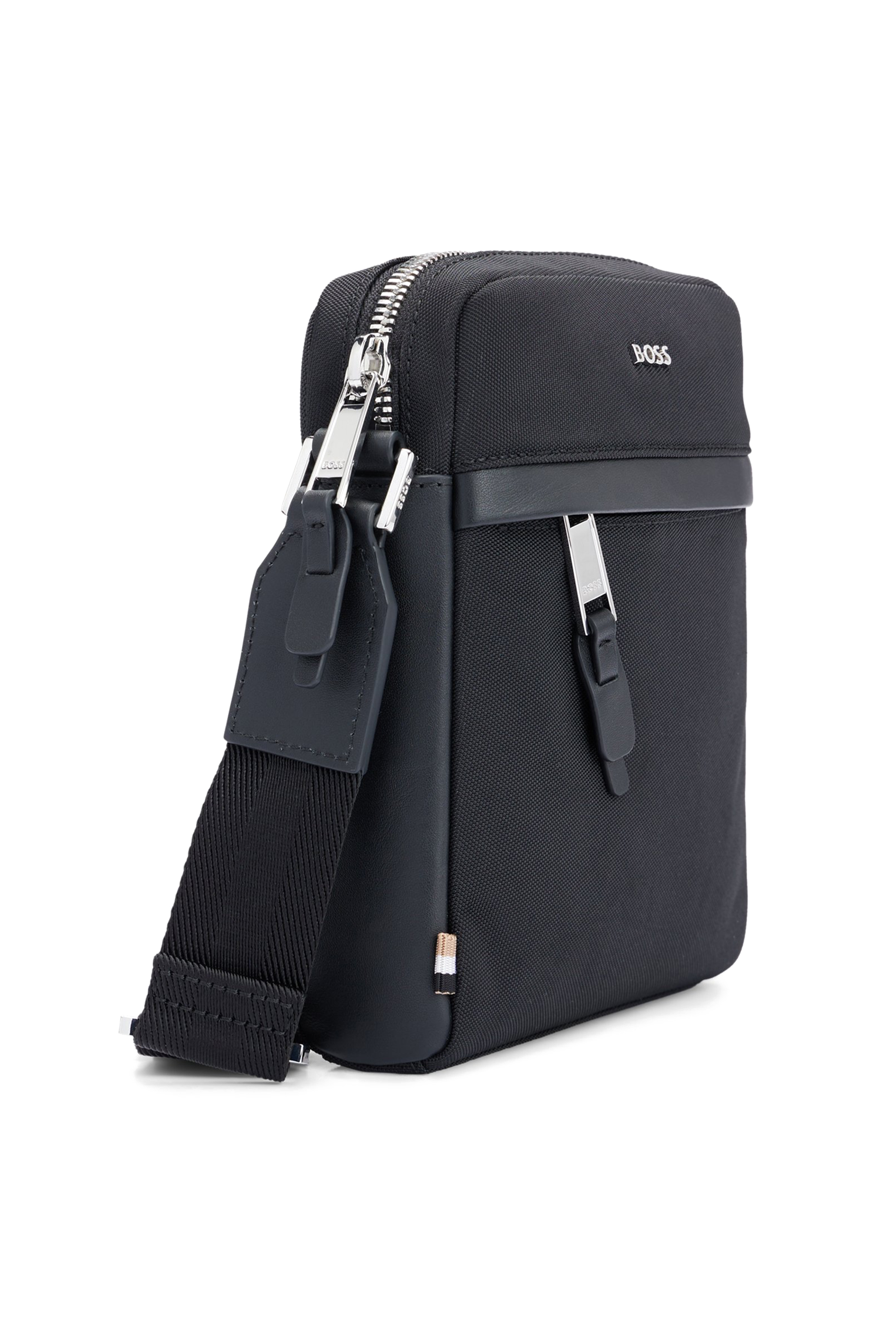 Zipped Reporter Bag With Logo Lettering