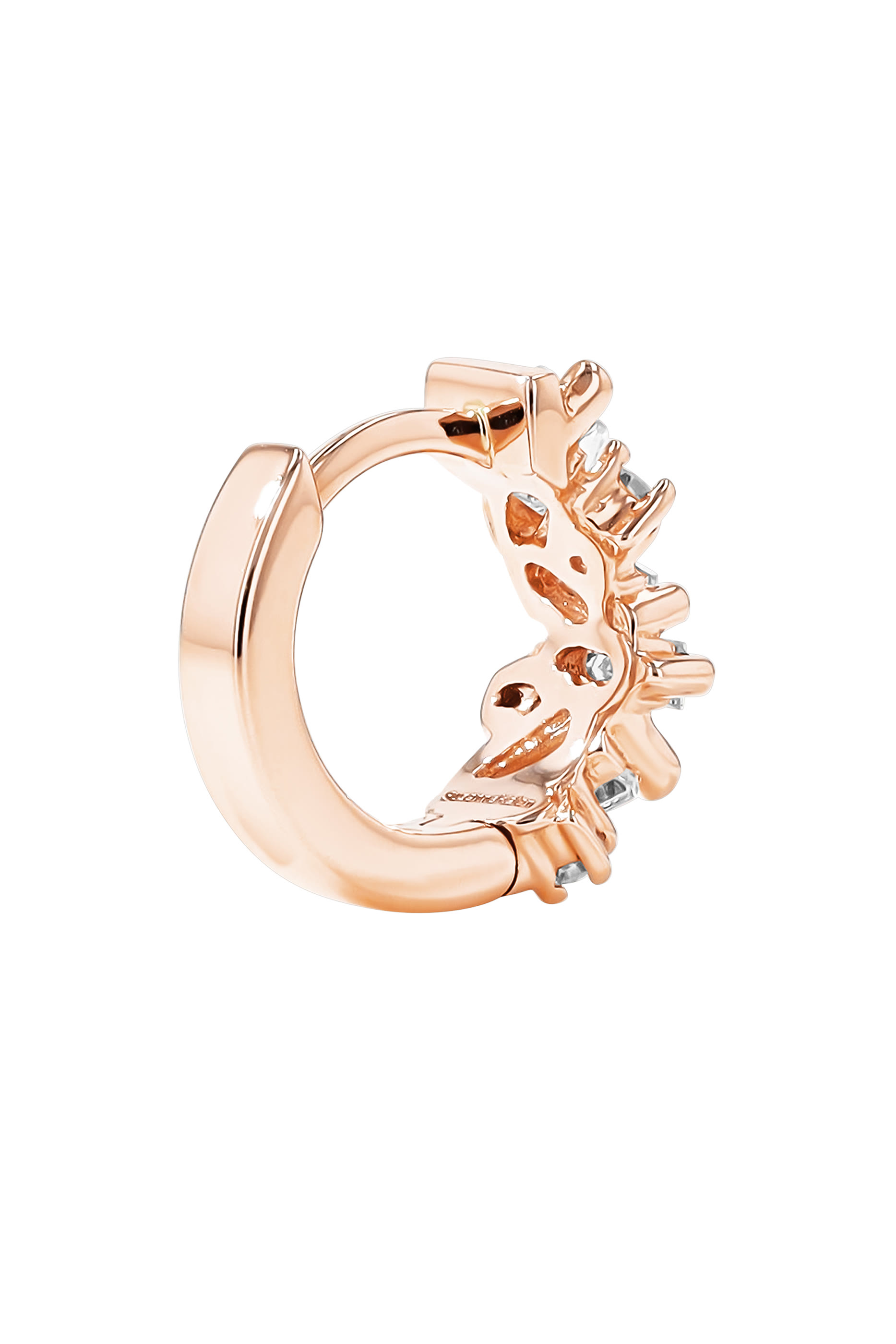 Frenzy Huggies, 18k Rose Gold & Diamonds