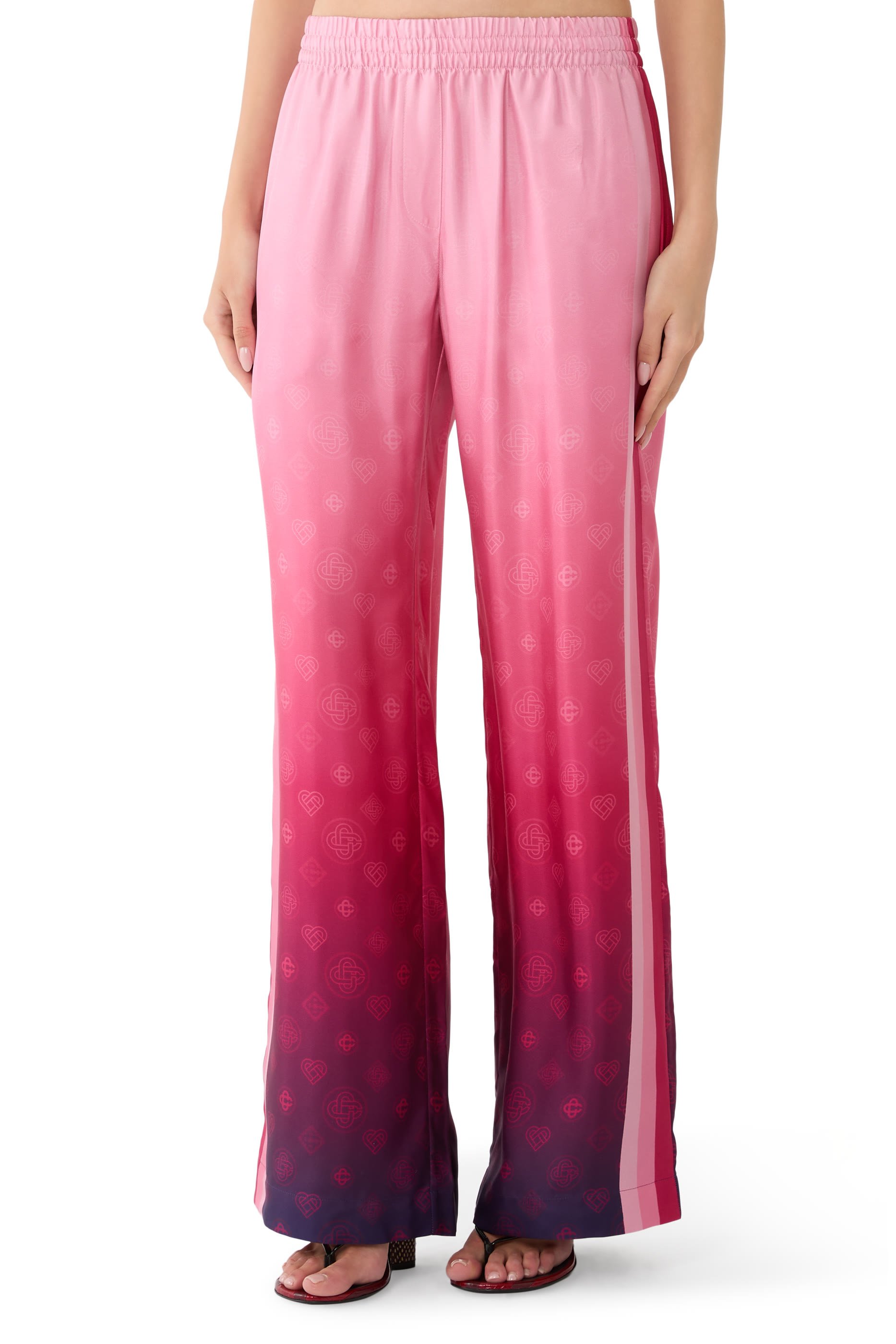 Monogram Silk Trousers