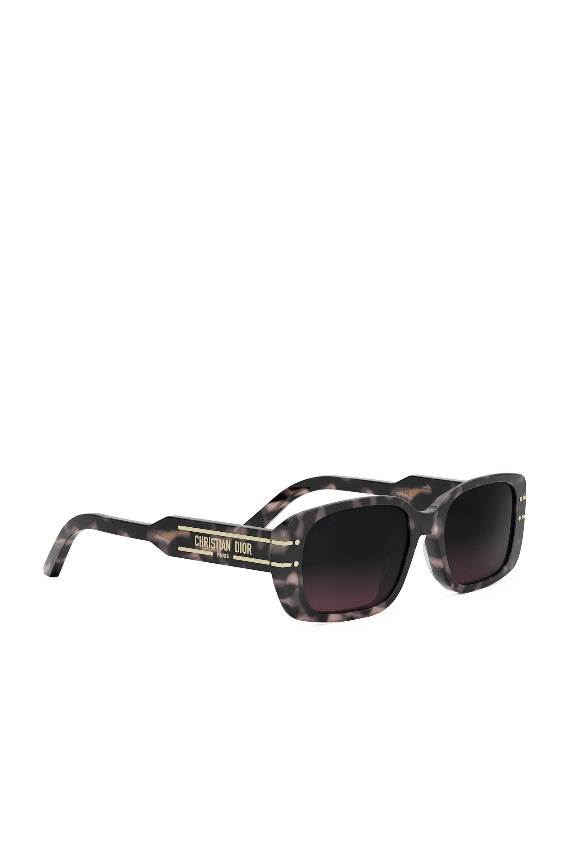 DiorSignature S12I Havana Rectangular Sunglasses