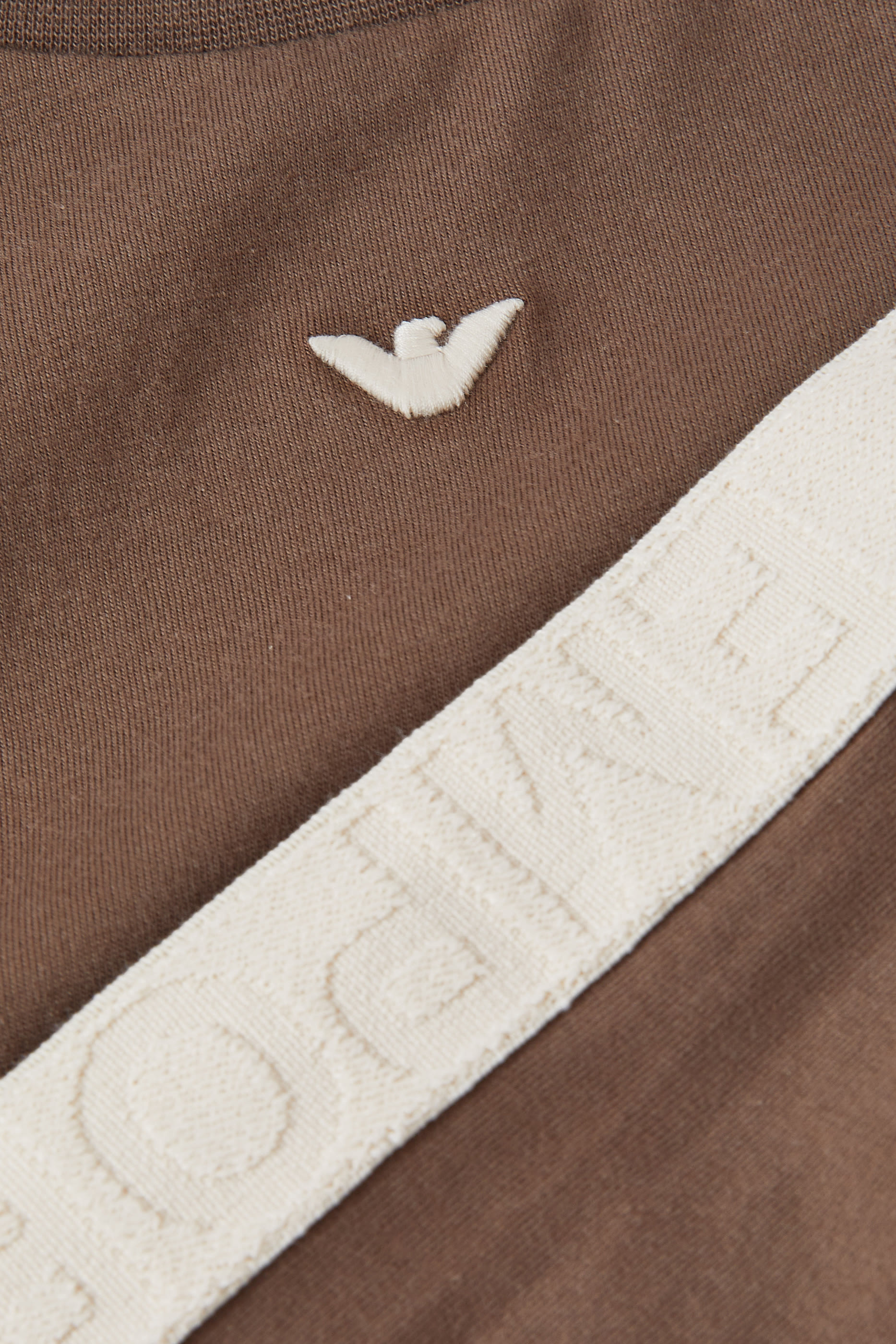 Kids Micro Eagle Embroidered Cotton T-Shirt