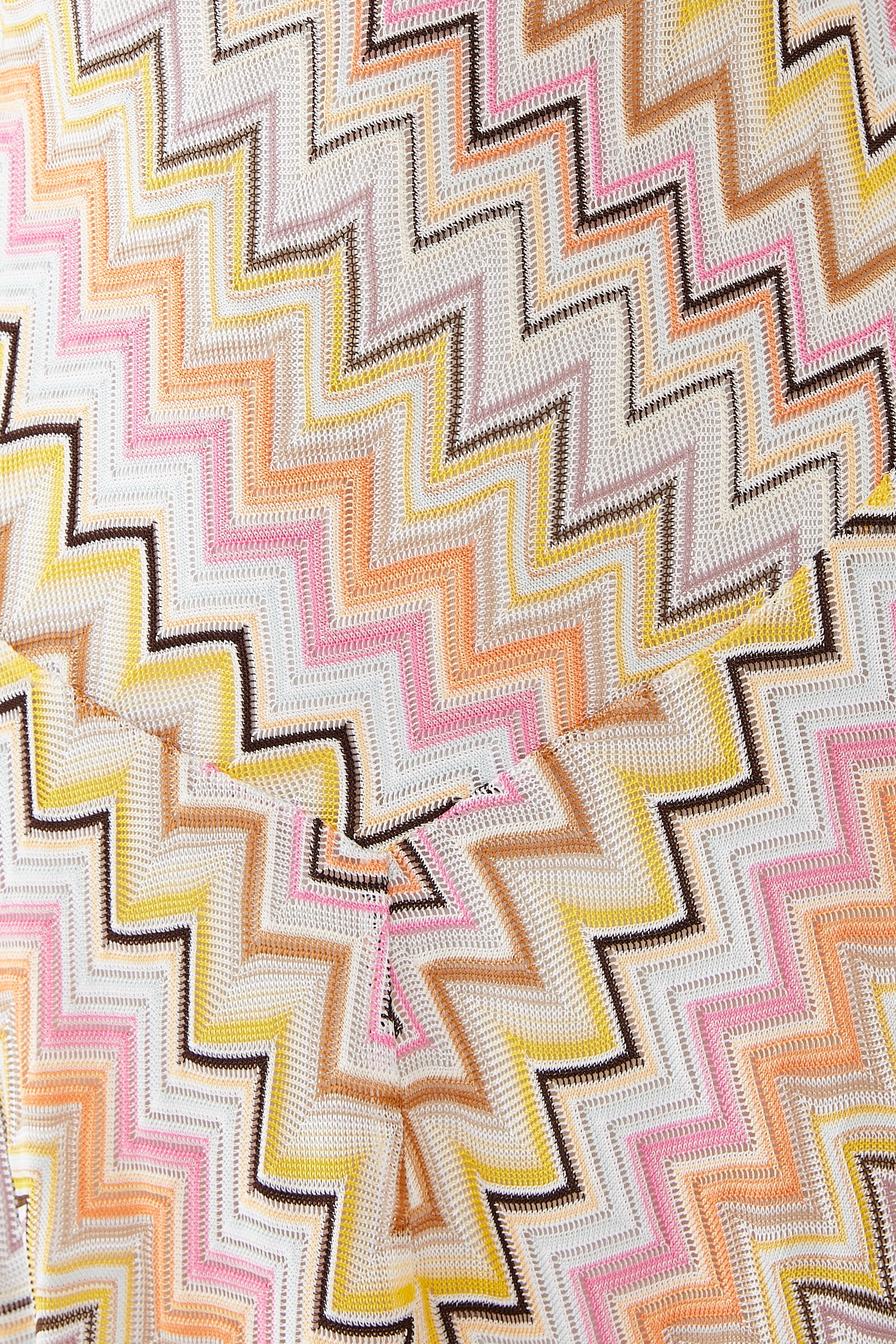 Zigzag Raschel Sleeveless Midi Dress