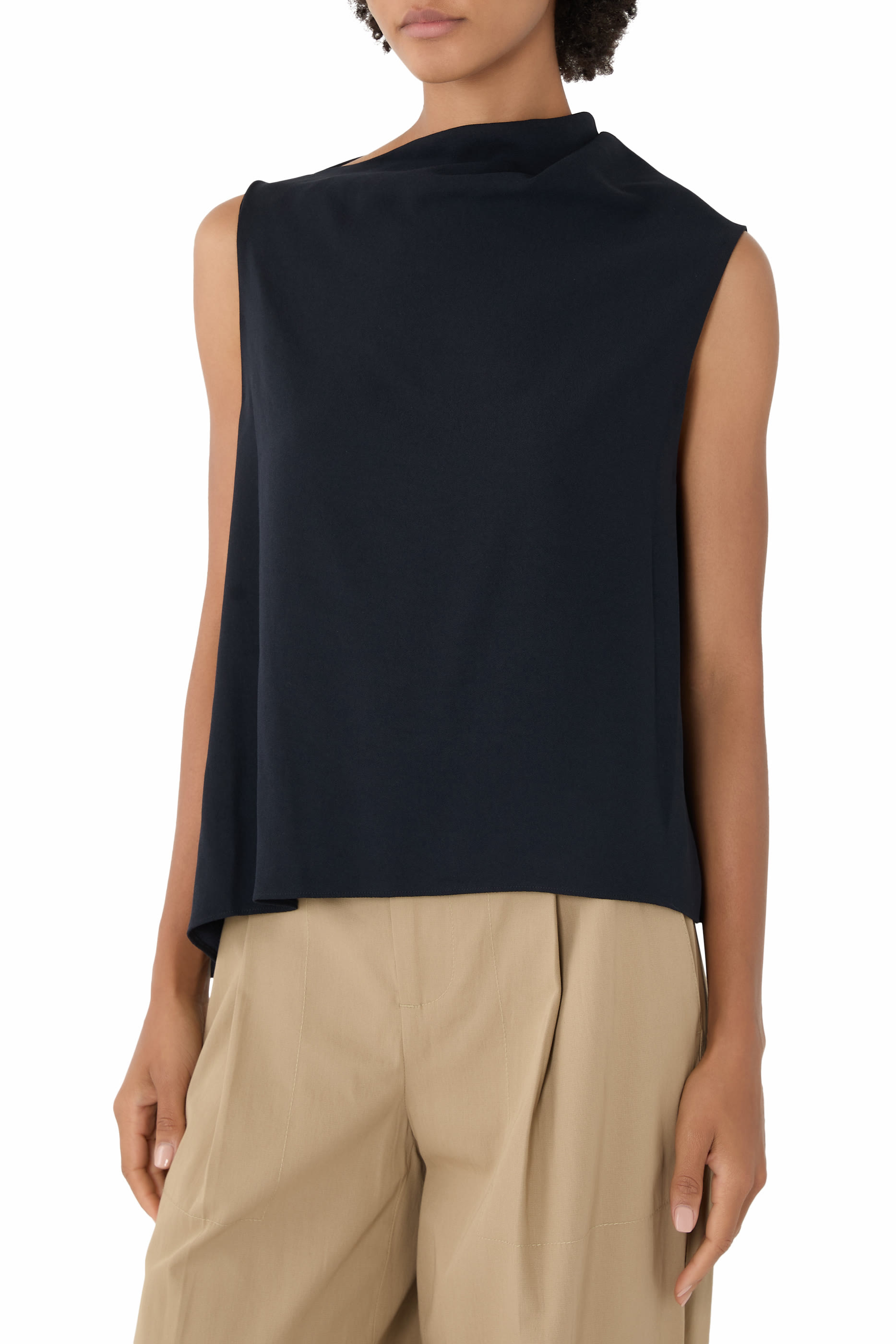 Asymmetrical Draped A-Line Top
