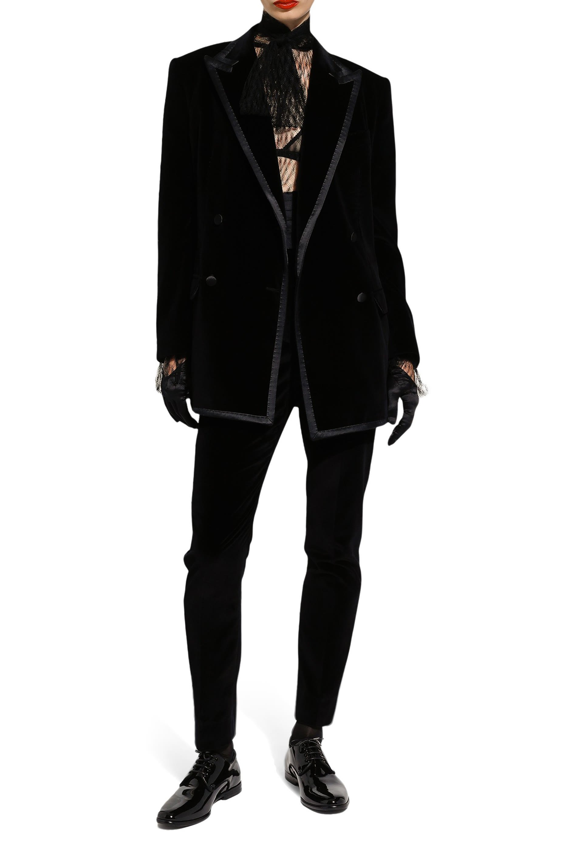Tailored Velvet Tuxedo Pants