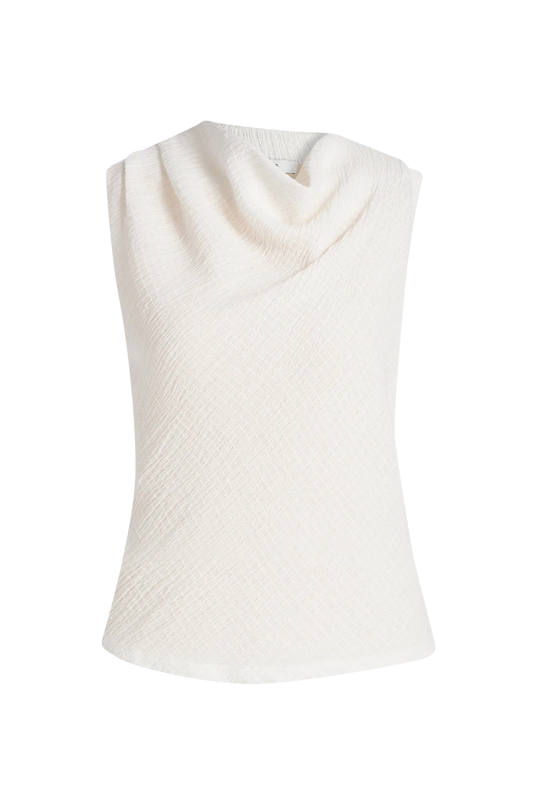  Shadow Grid Cowl-Neck Top 