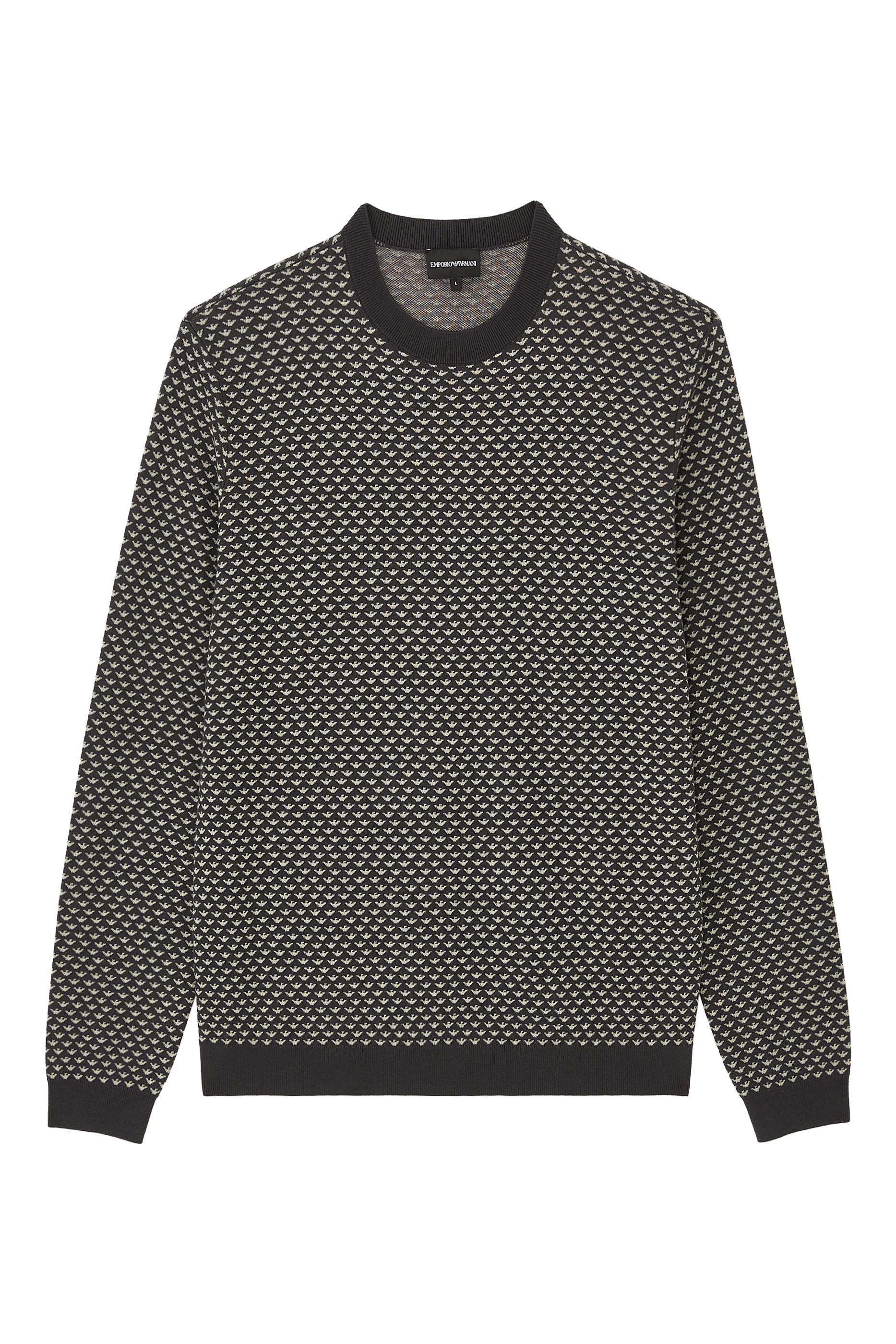 All-Over Eagle Logo Jacquard Sweater