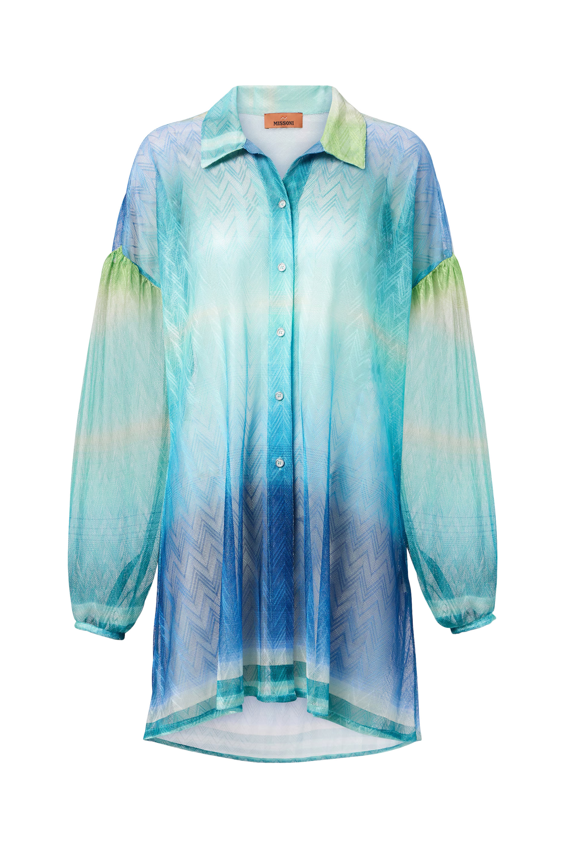 Zigzag Oversized Semi-Sheer Shirt