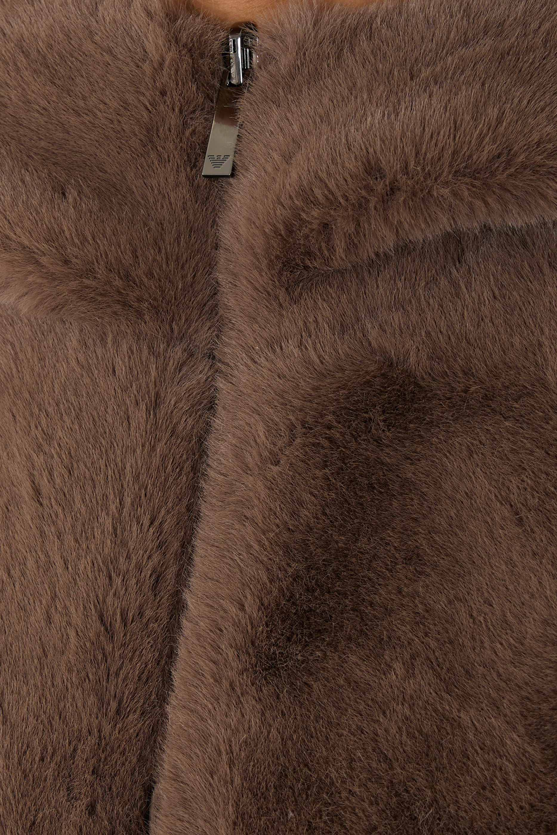 Faux-Fur Reversible Blouson with Hood and Drawstring