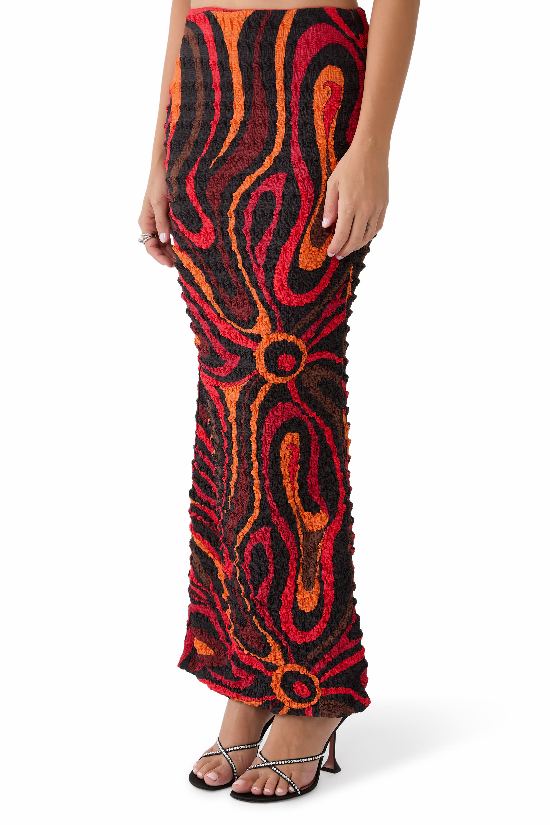 Marmo Print Shibori Skirt 