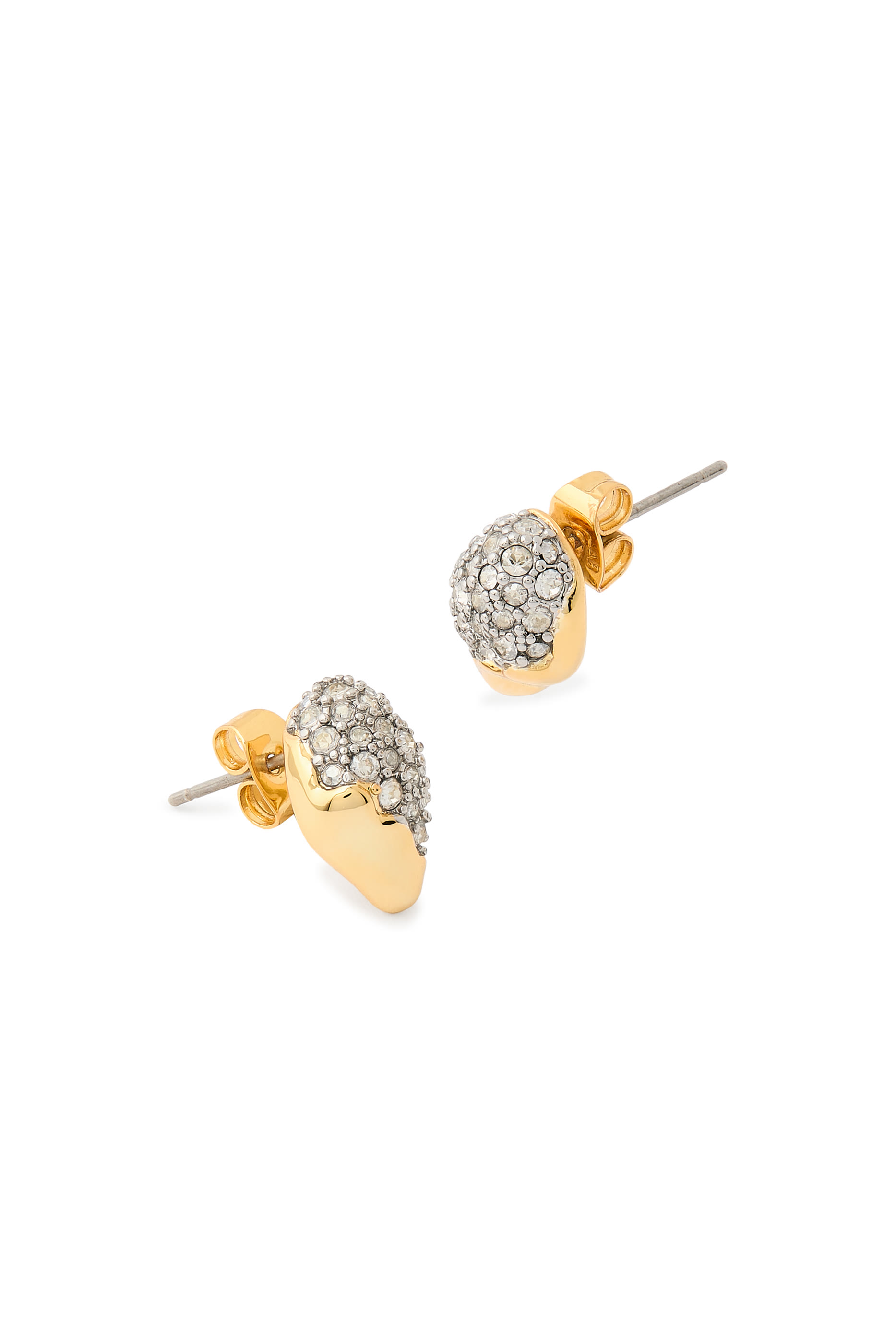 Solanales Crystal Tiny Pebble Stud Earrings