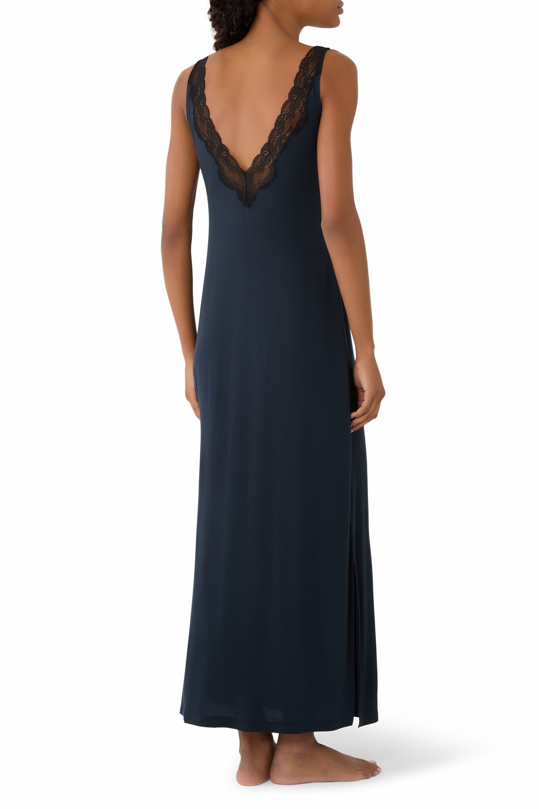 Jersey Lace Detail Maxi Nightdress  