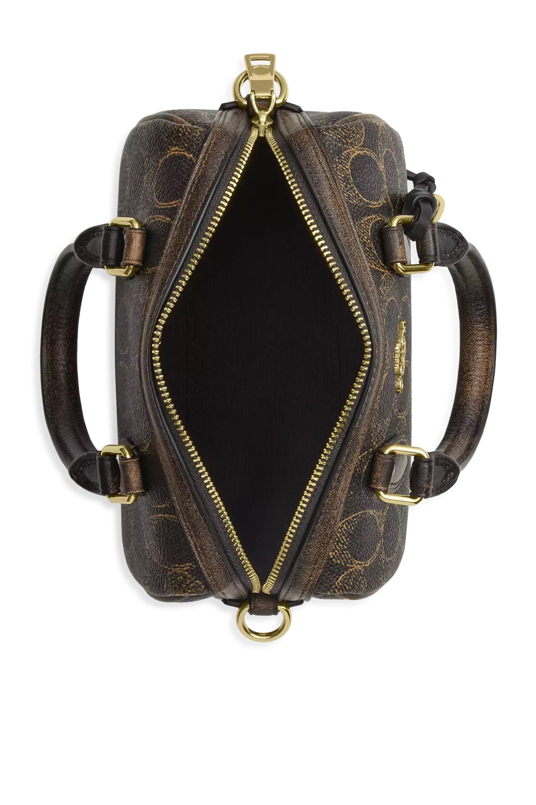 Mini Rowan Crossbody Bag in Loved Signature Canvas with Charms 