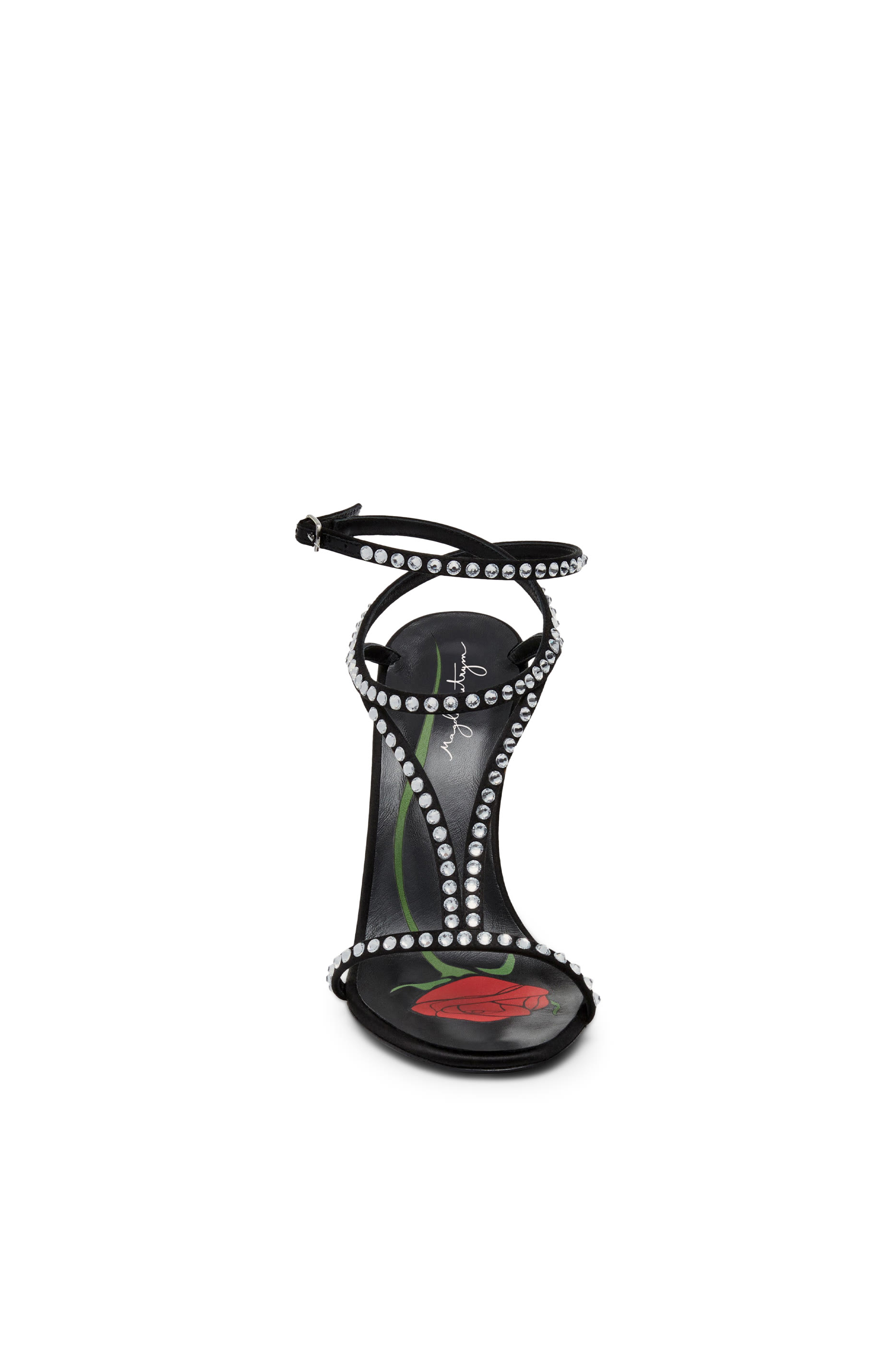 Crystal Embellished 100 Satin Sandals