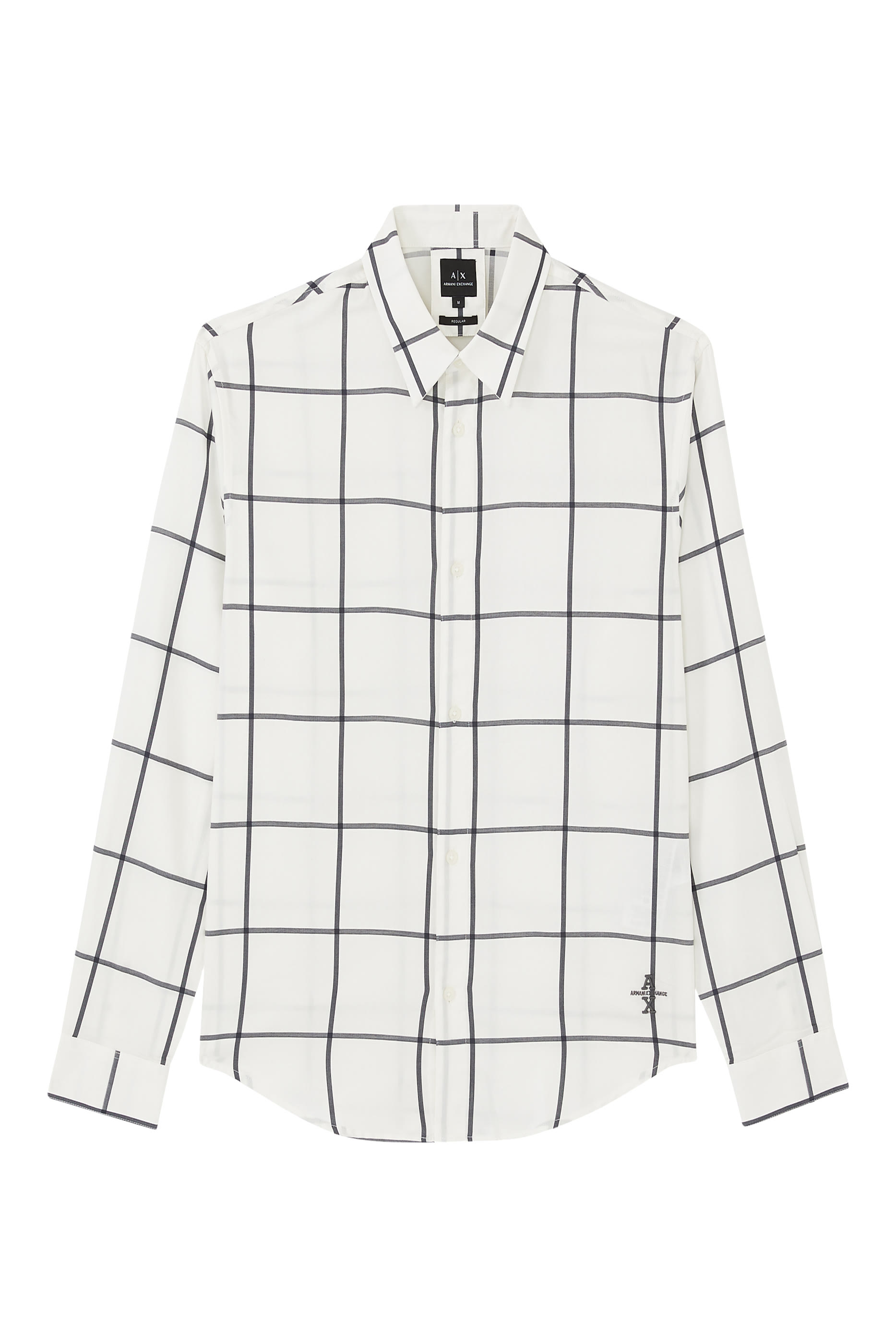 Grid Stripe Cotton Shirt
