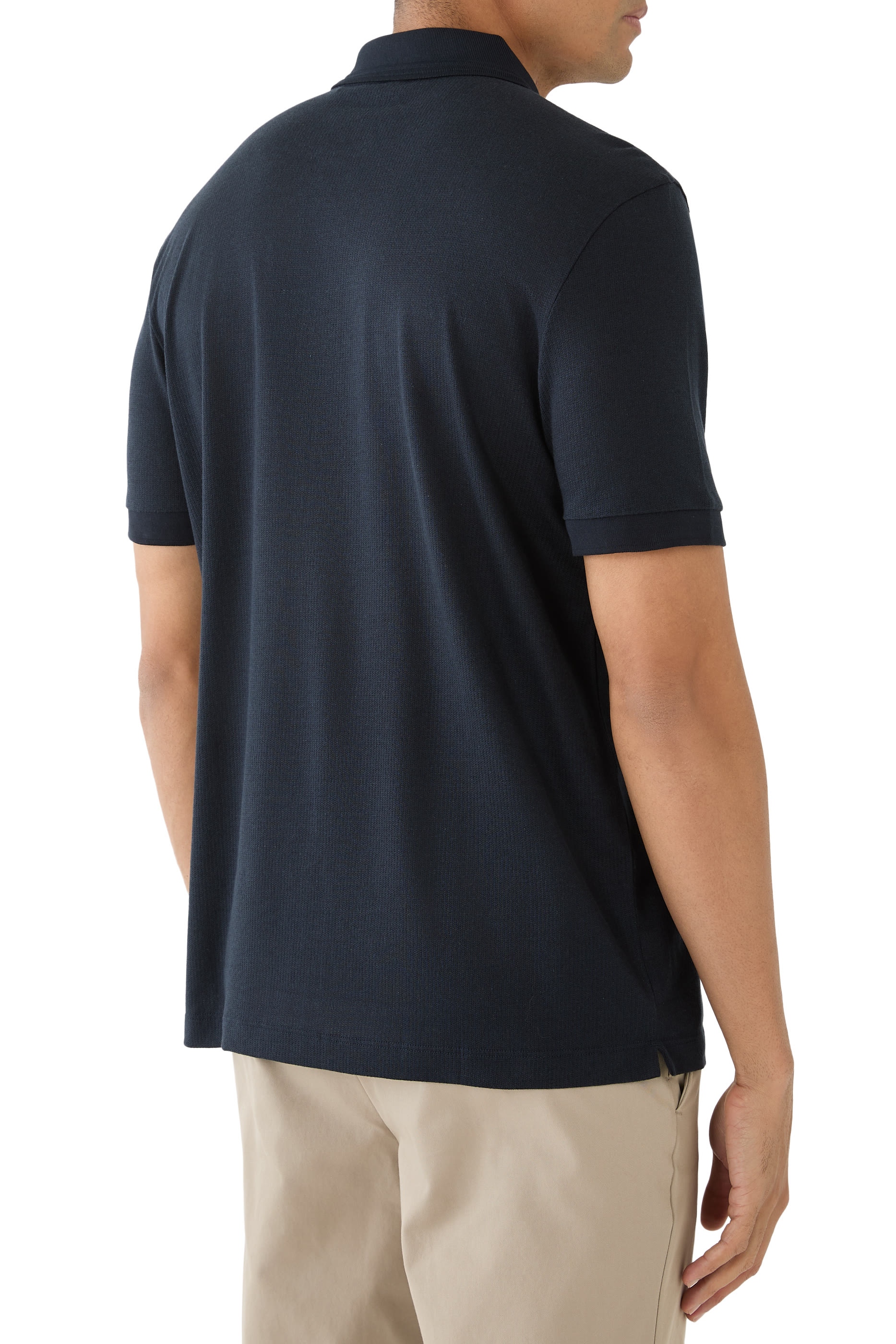 Zip Placket Polo Shirt