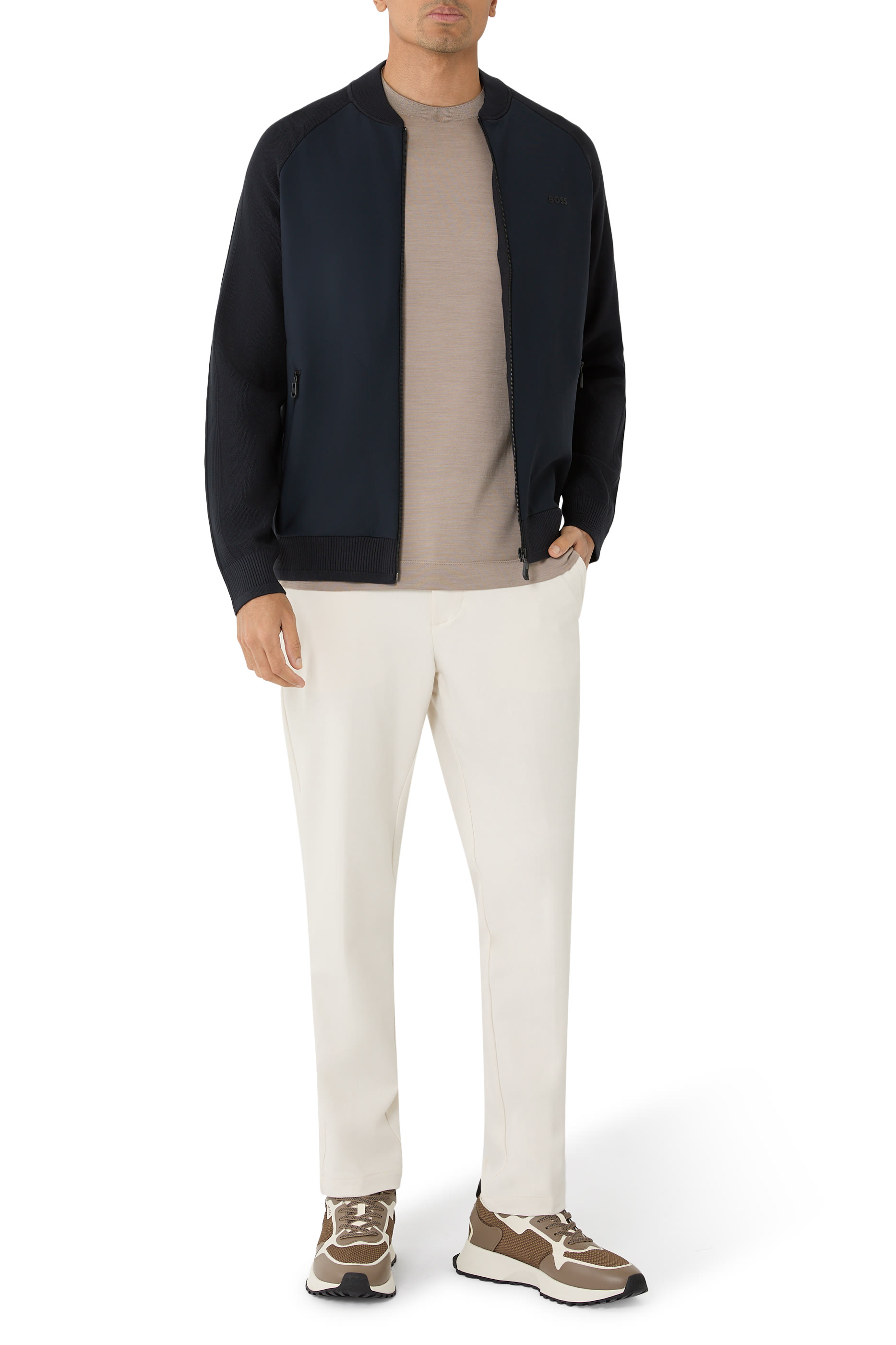 Regular-Fit T-Shirt in Silk and Wool