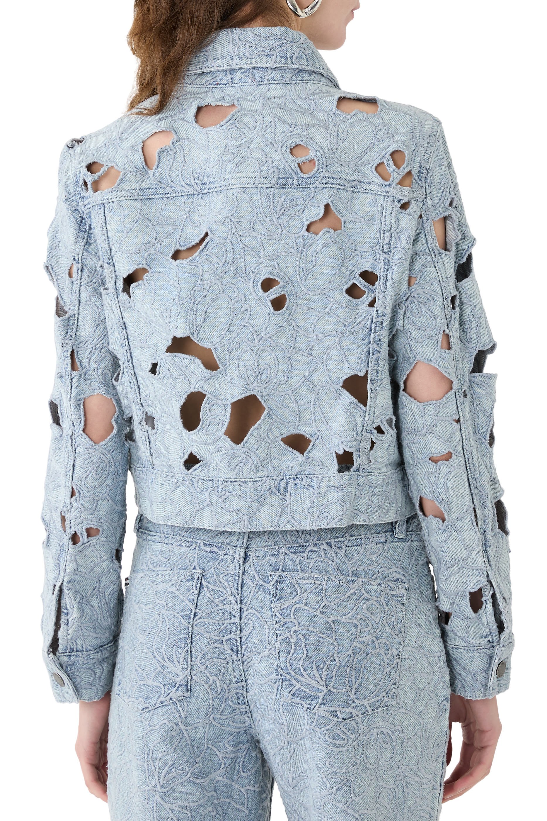Chloe Laser-Cut Denim Jacket 