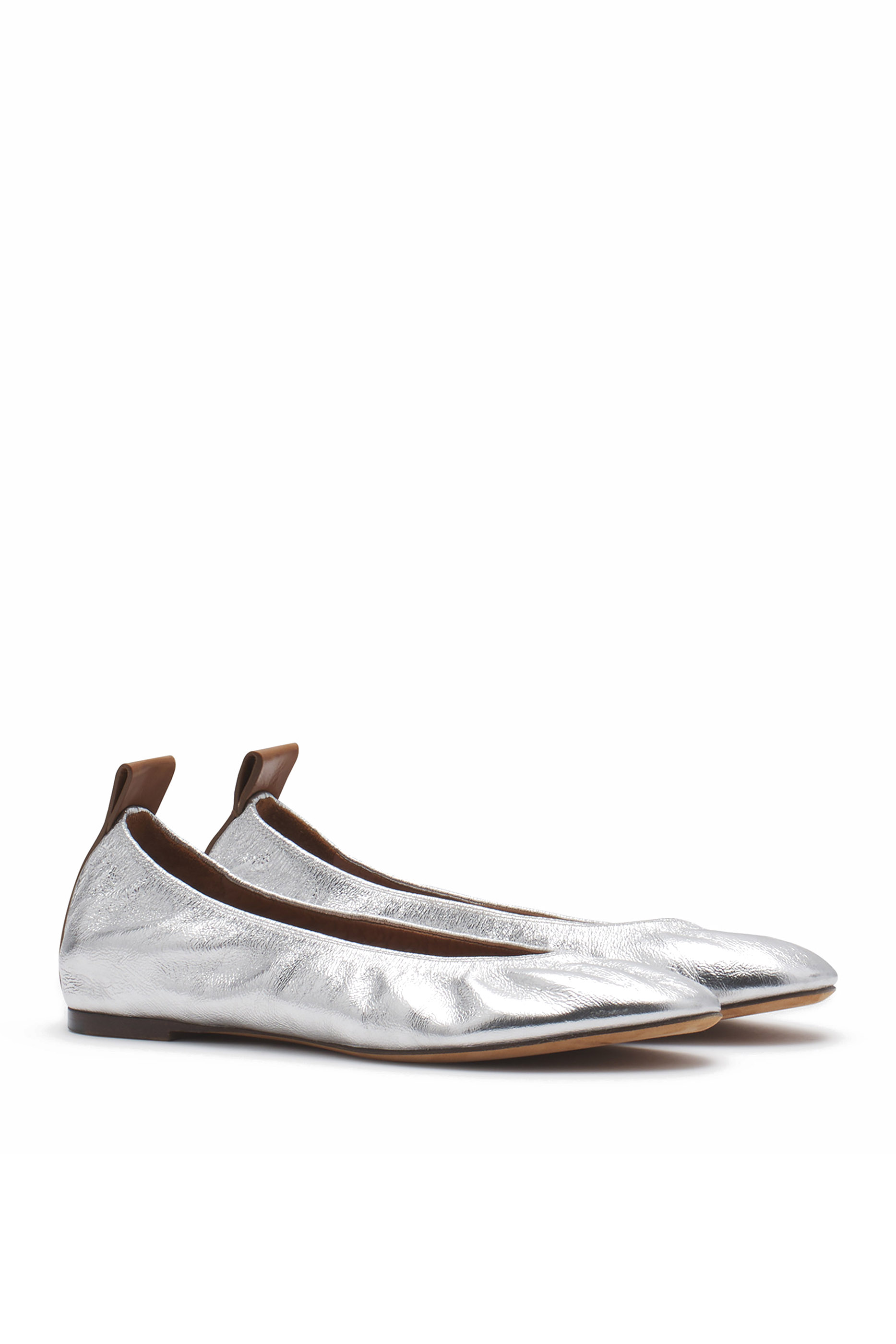 Ballerina Metallic Leather Flats
