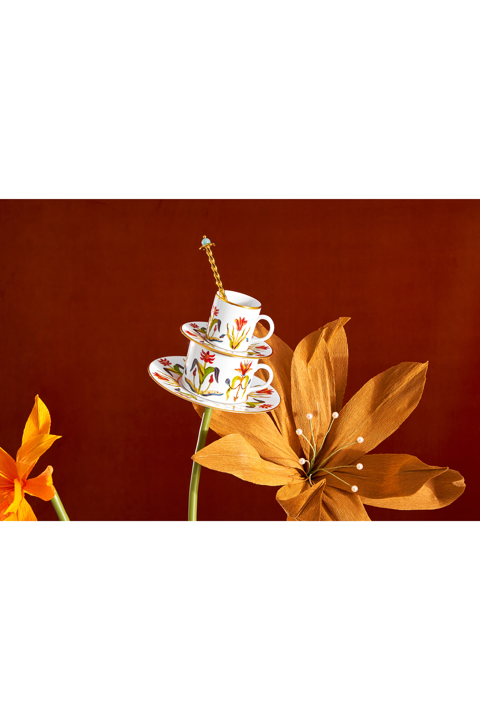 Grand Tour Tea Cup & Saucer, Set of 2