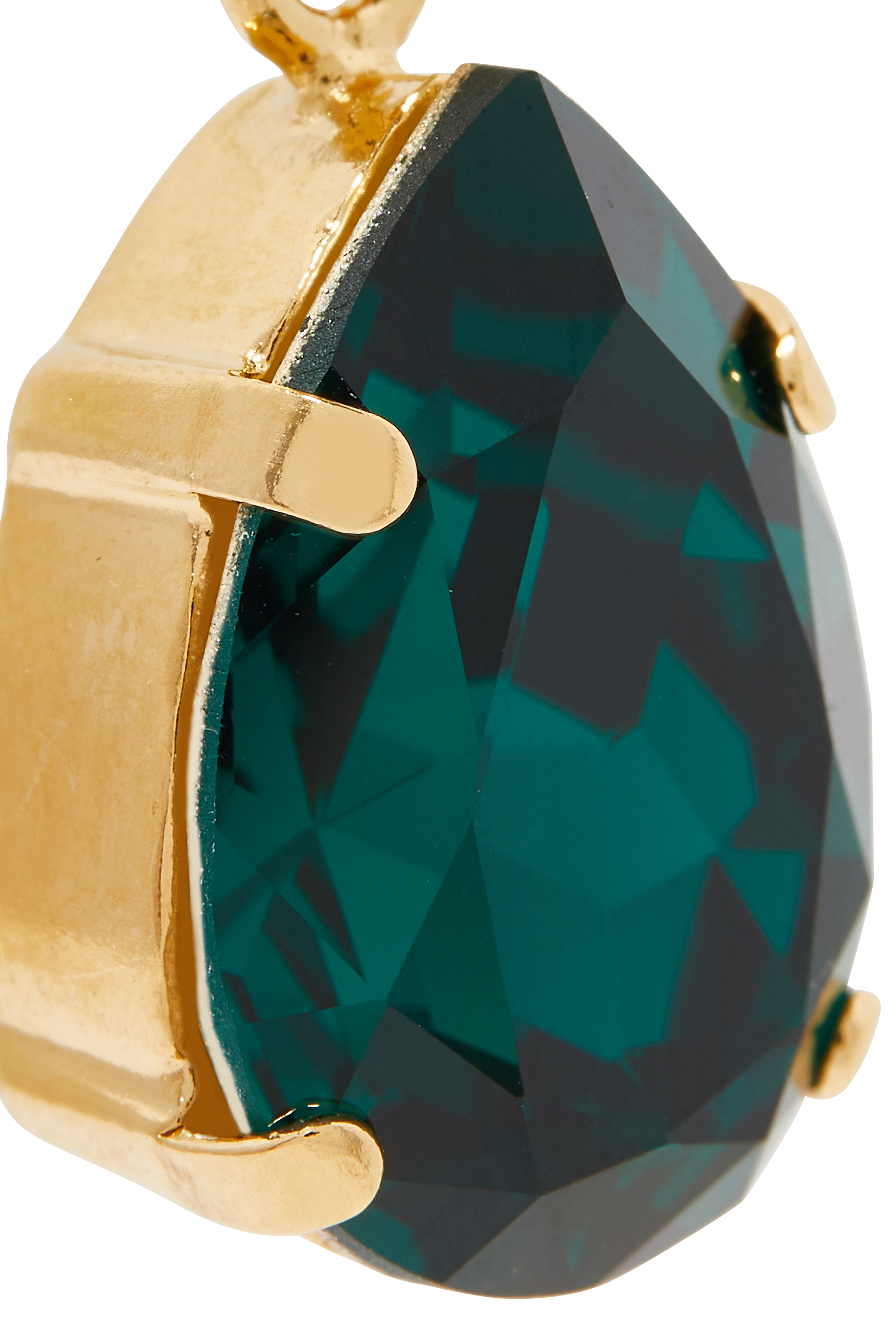 Classic Drop Earrings, 18K Gold/Rhodium & Crystals