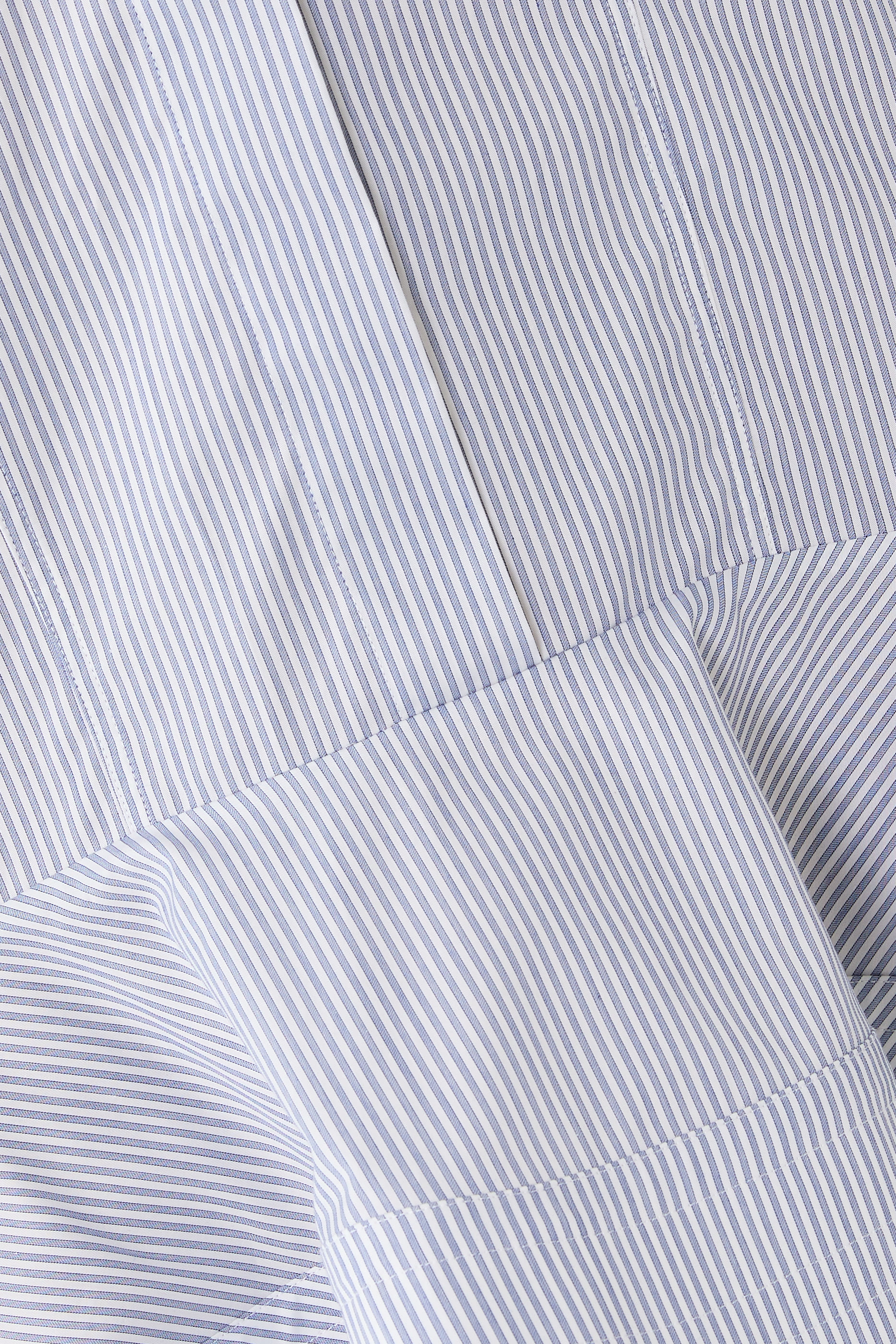 Poplin Peplum Piqu&eacute; Shirt Dress 