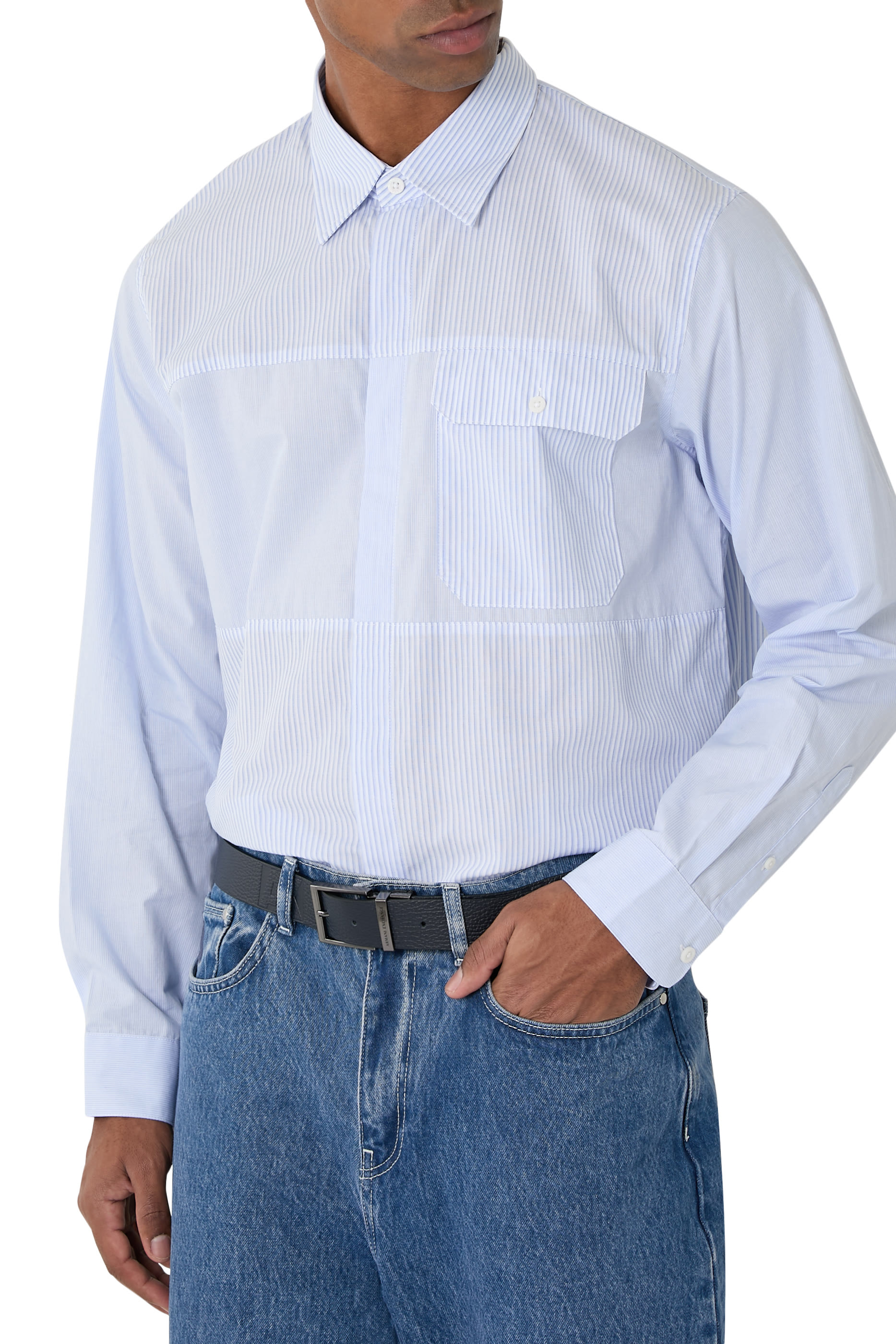 Logo-Embossed Leather Belt