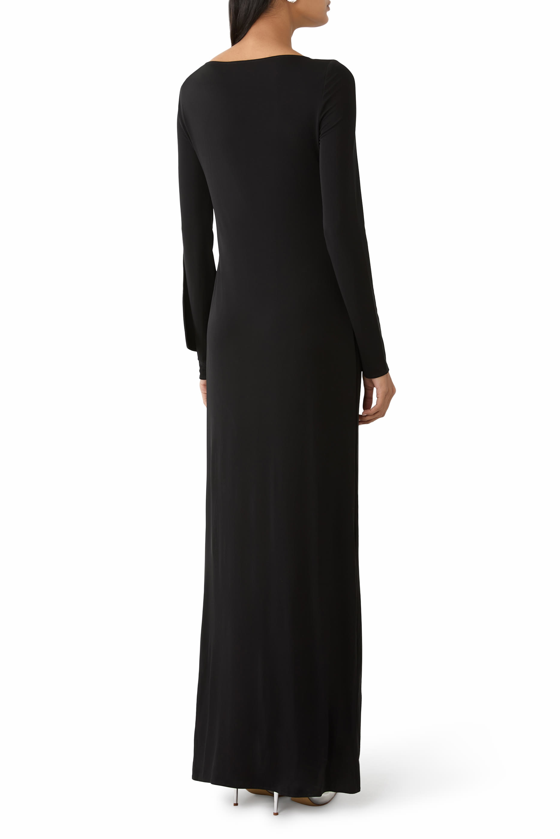  Buckle Jersey Long Dress 
