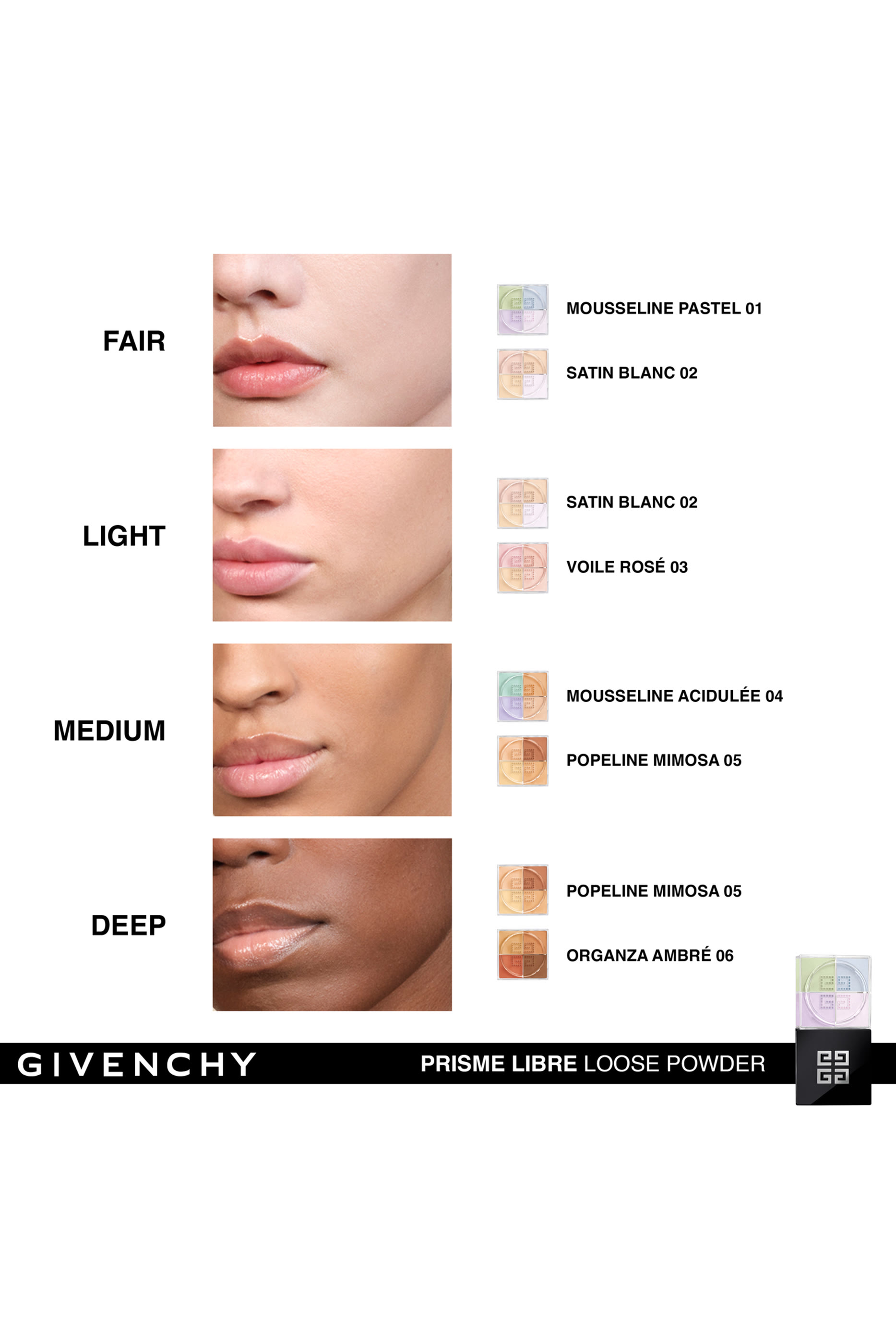 Prisme Libre Loose Powder, 4-color Loose Setting and Finishing Powder&nbsp;