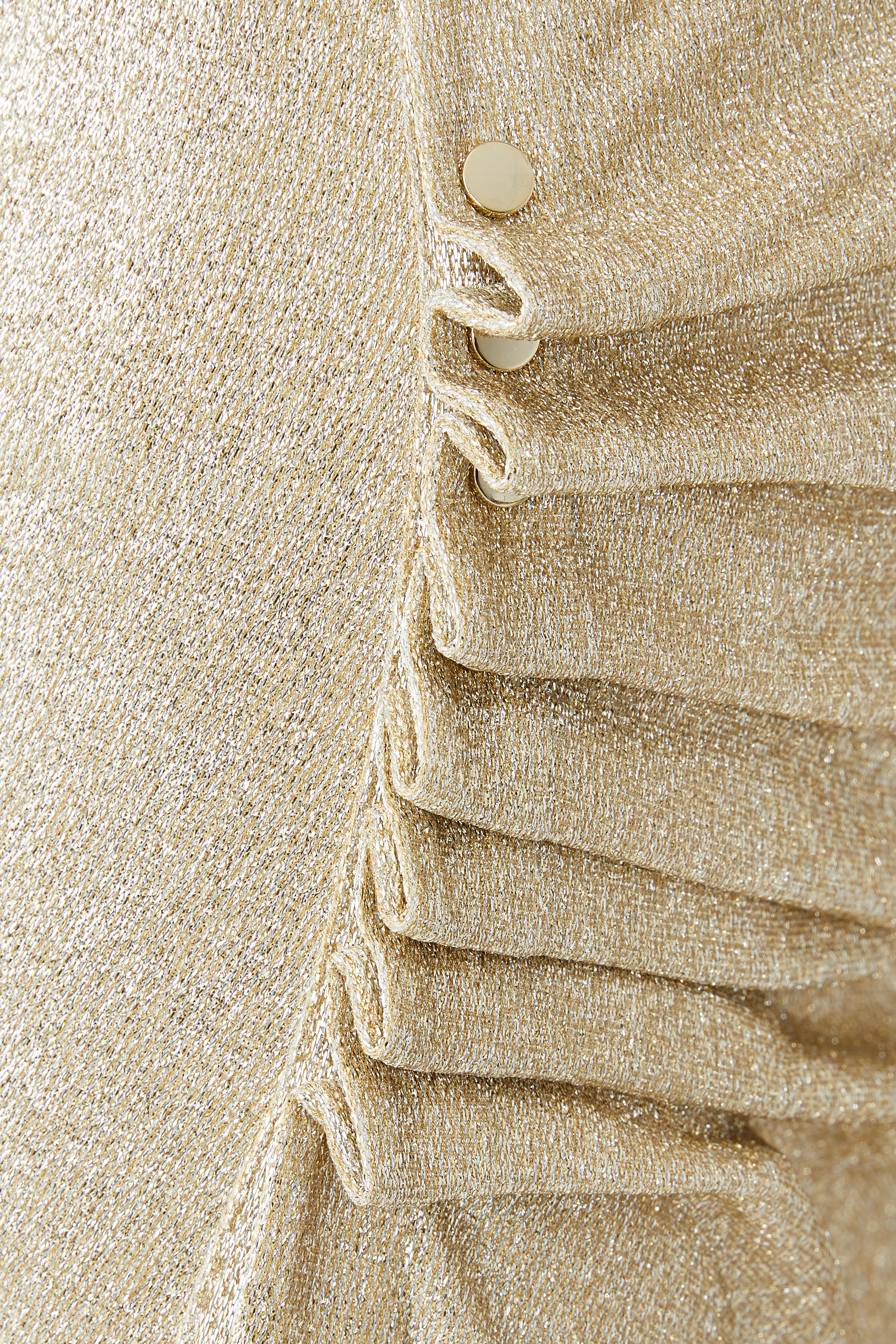 Ruched-Detailing Asymmetric Midi Skirt