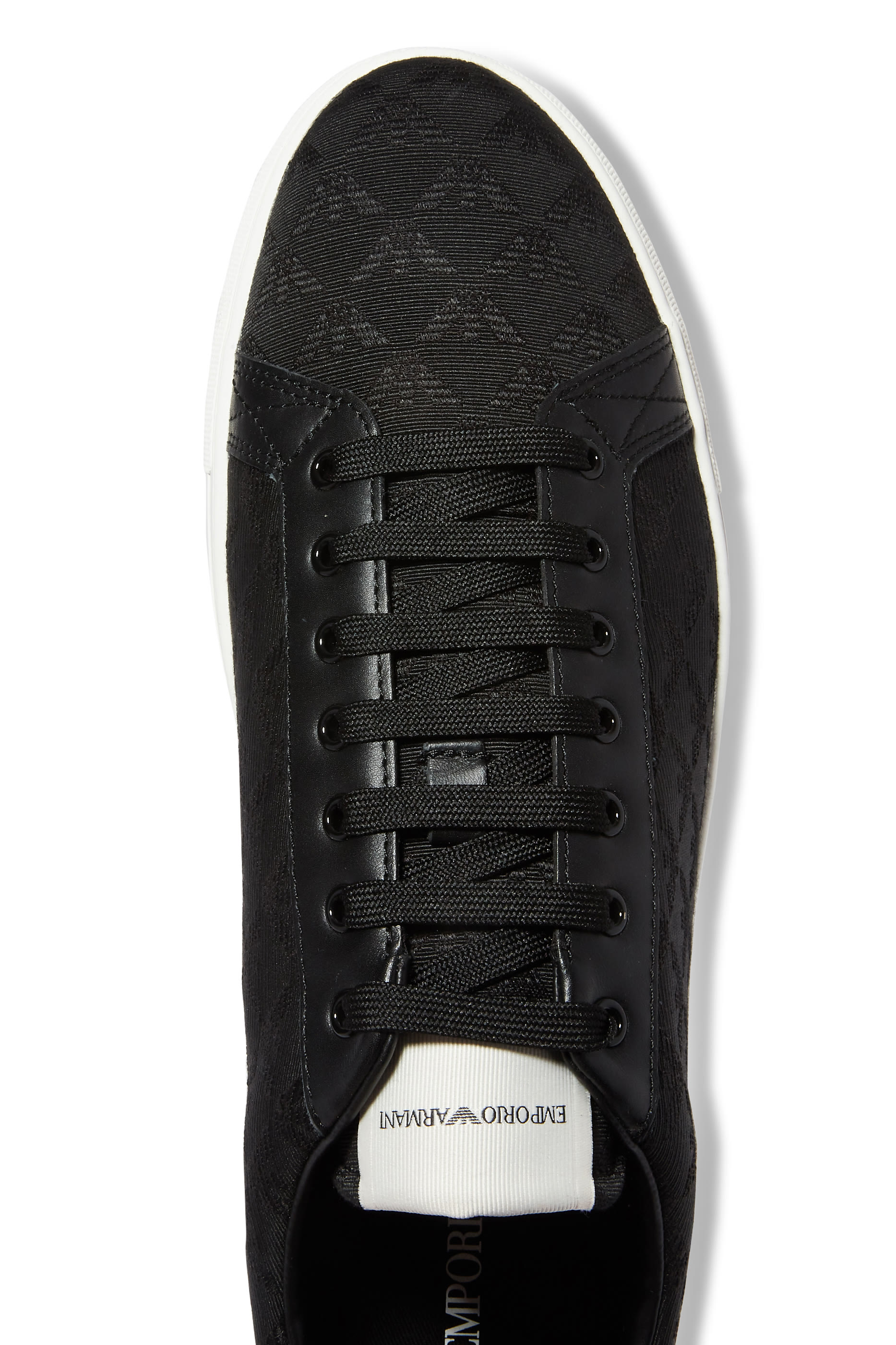 Quilted Eagle Jacquard Low-Top Sneakers