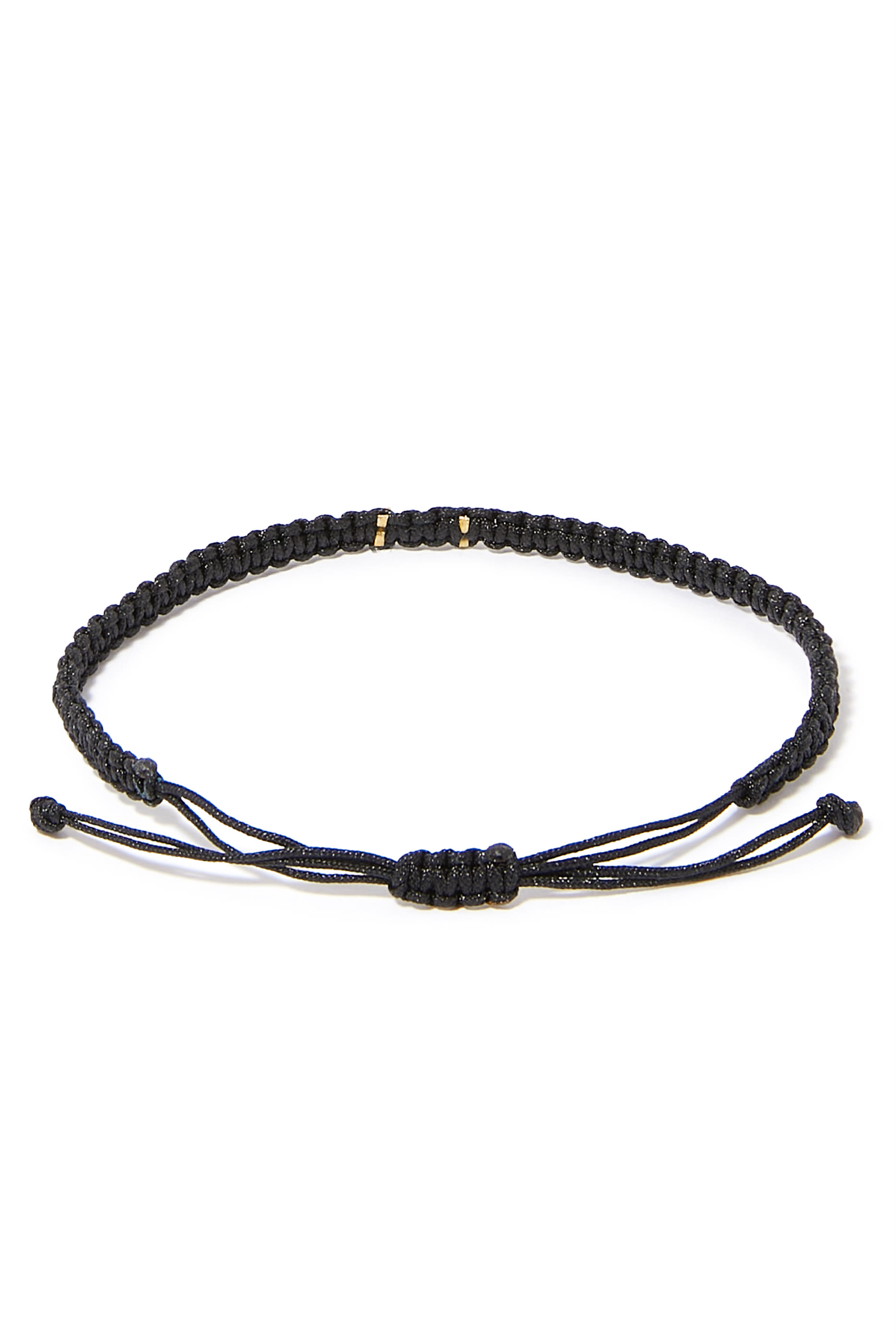 Oula Letter Bracelet, 18k Yellow Gold & Diamonds, Fabric